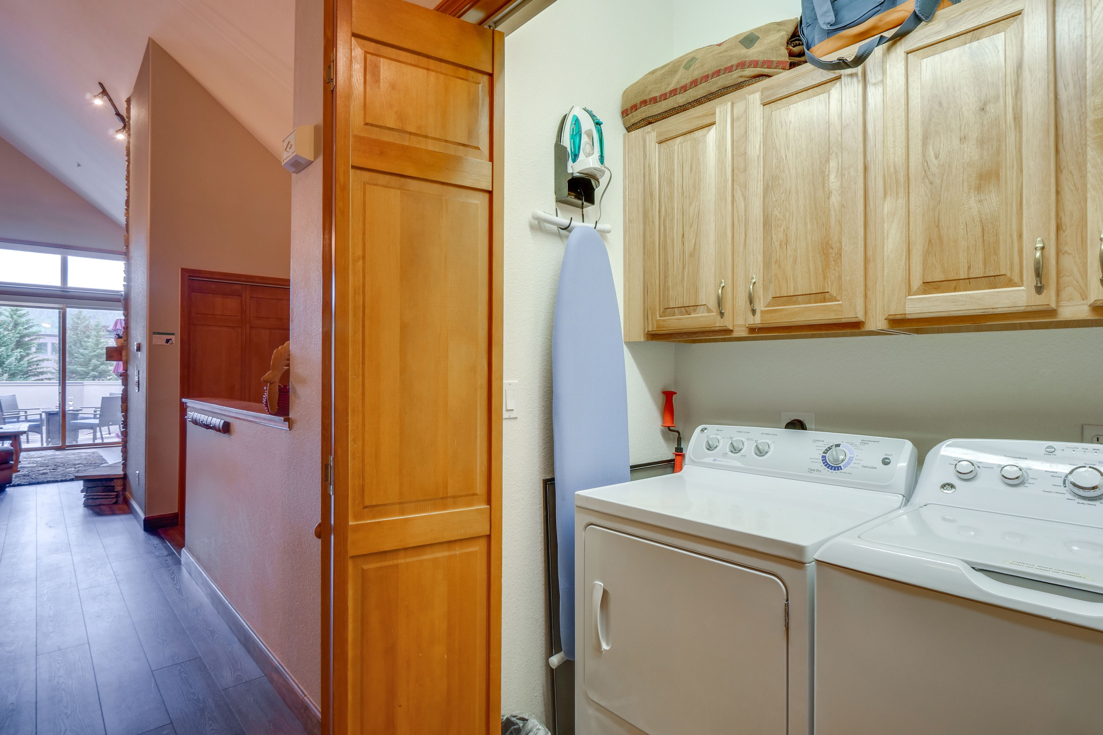 Laundry Room | Washer & Dryer | Iron & Board