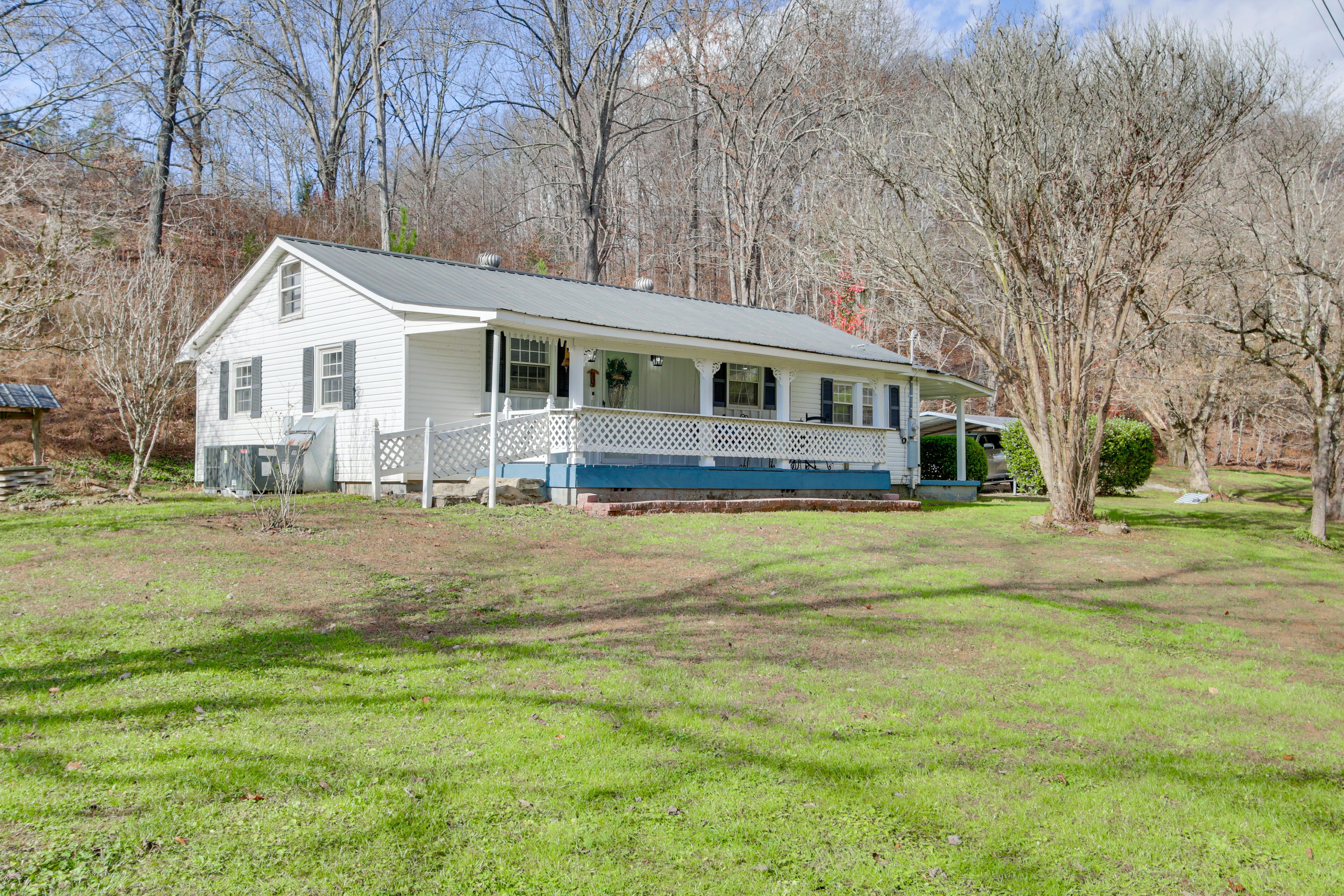 House Exterior | Spacious Yard | Cornhole | Fire Pit