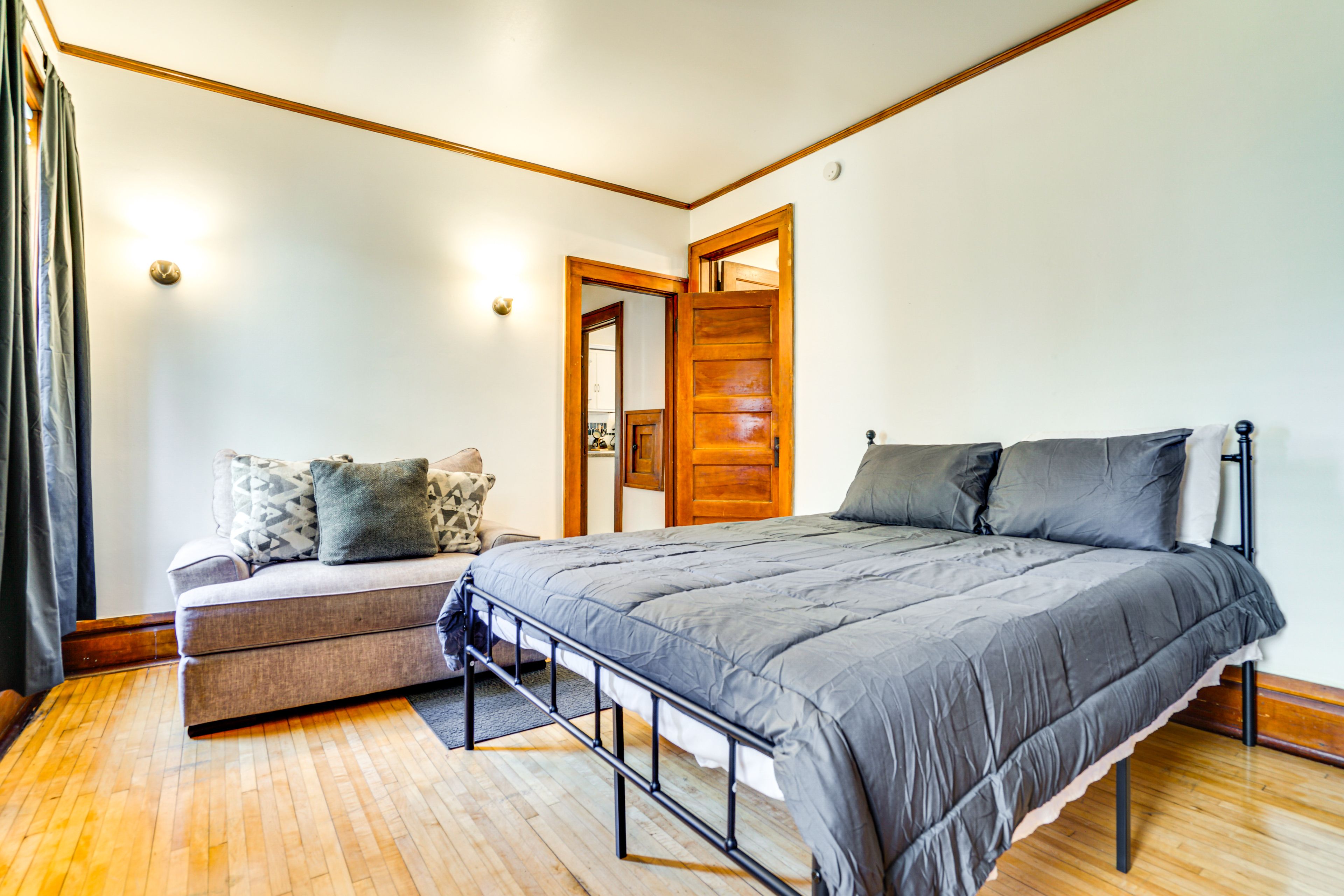 Bedroom 1 | Queen Bed | Linens Provided | Blackout Curtains