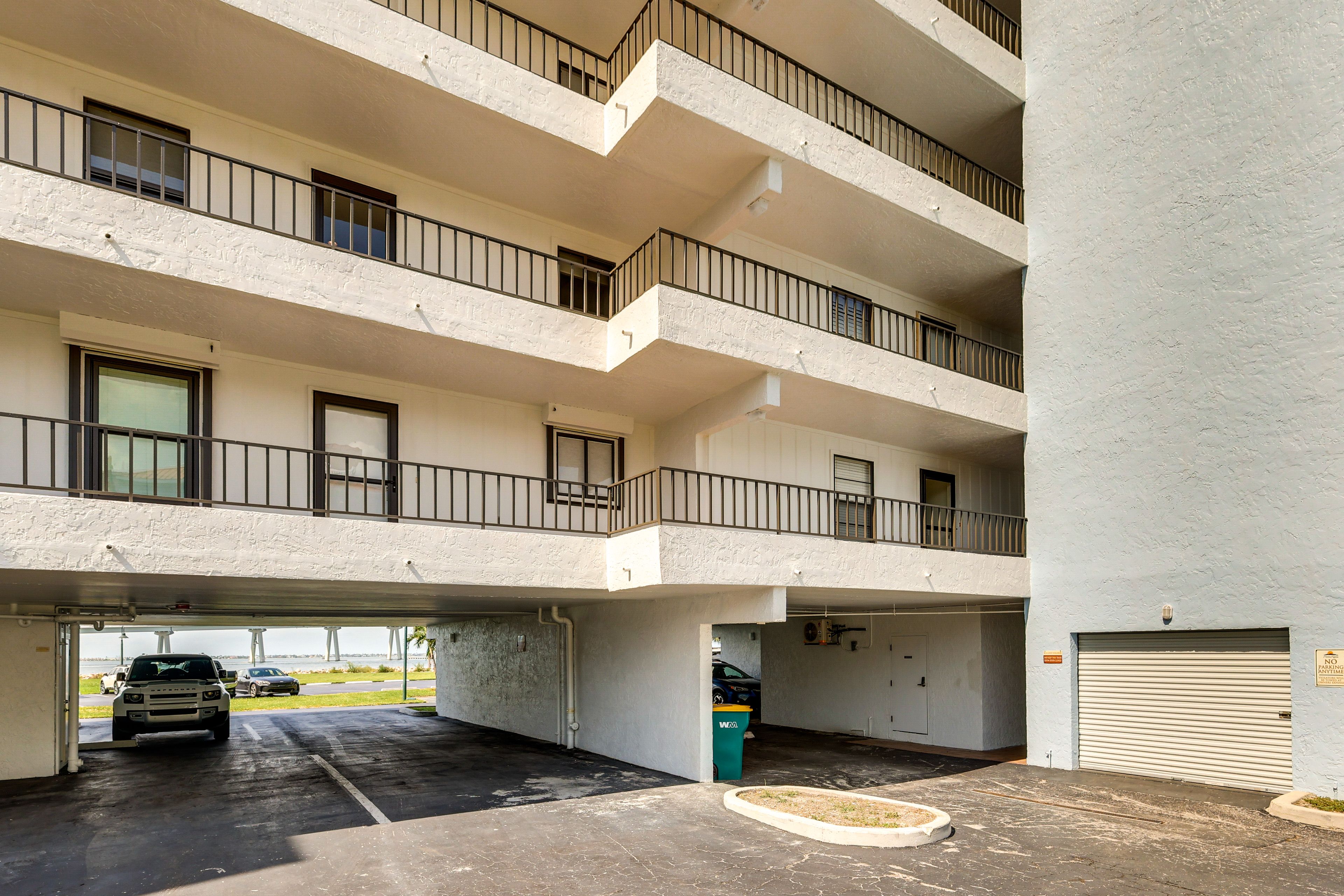 Condo Exterior | Covered Parking (1 Vehicle) | Street Parking