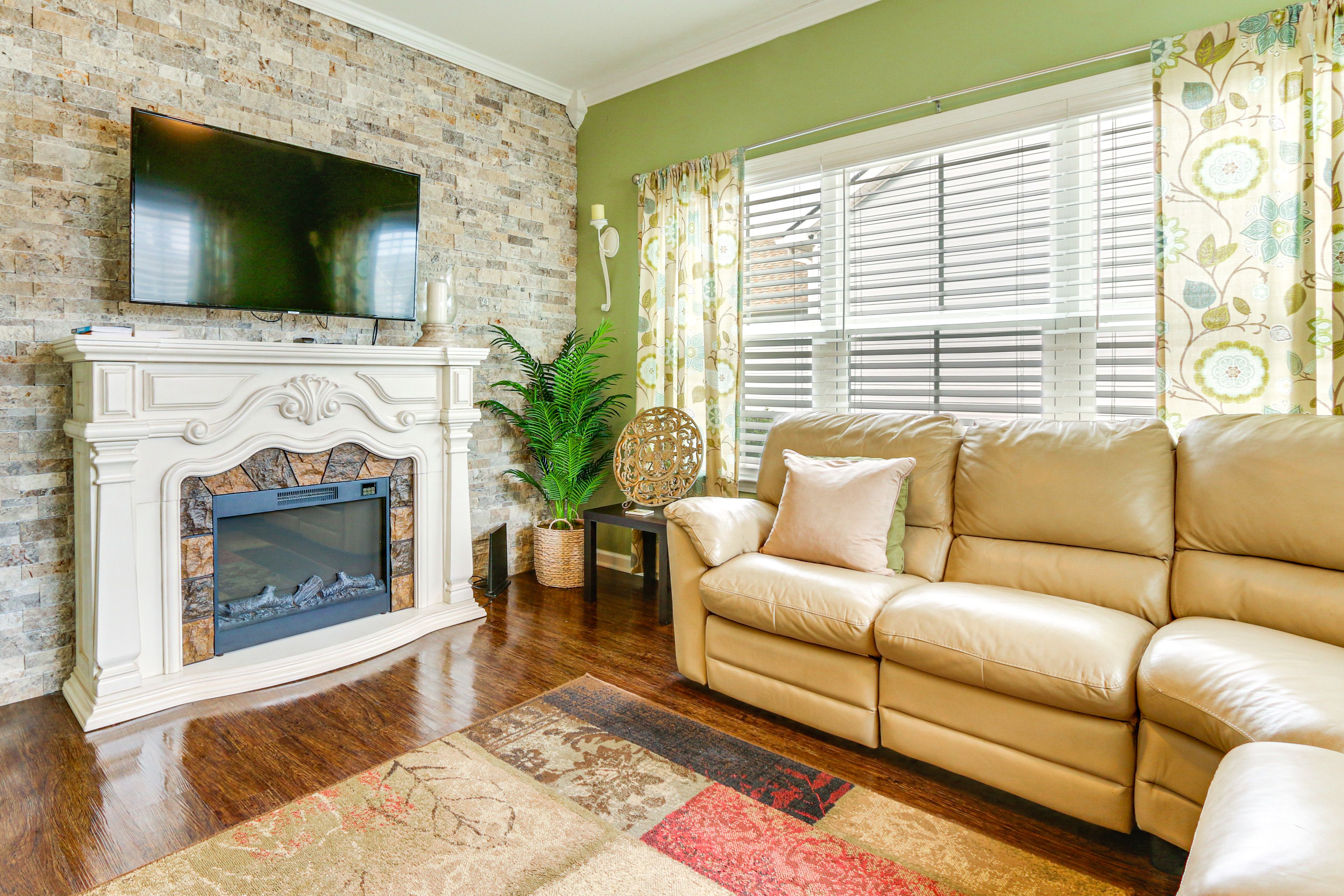 Den | Smart TV | Electric Fireplace