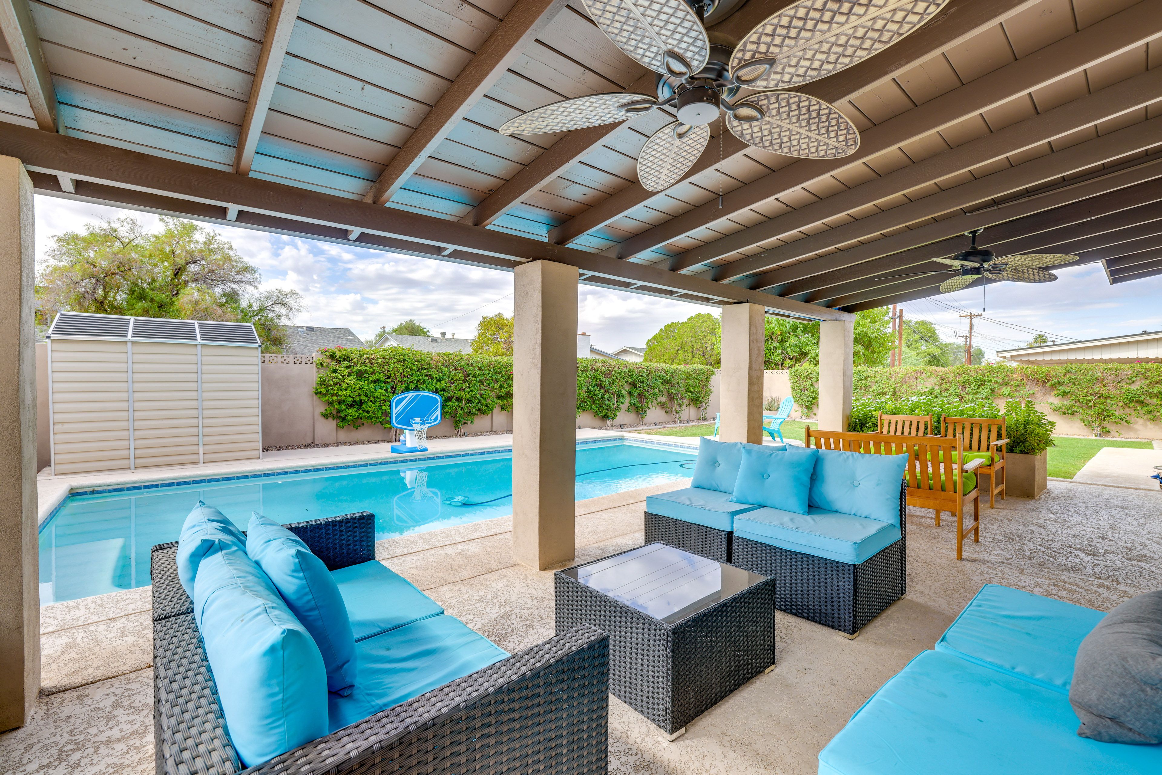 Patio | Gas Grill | Private Pool
