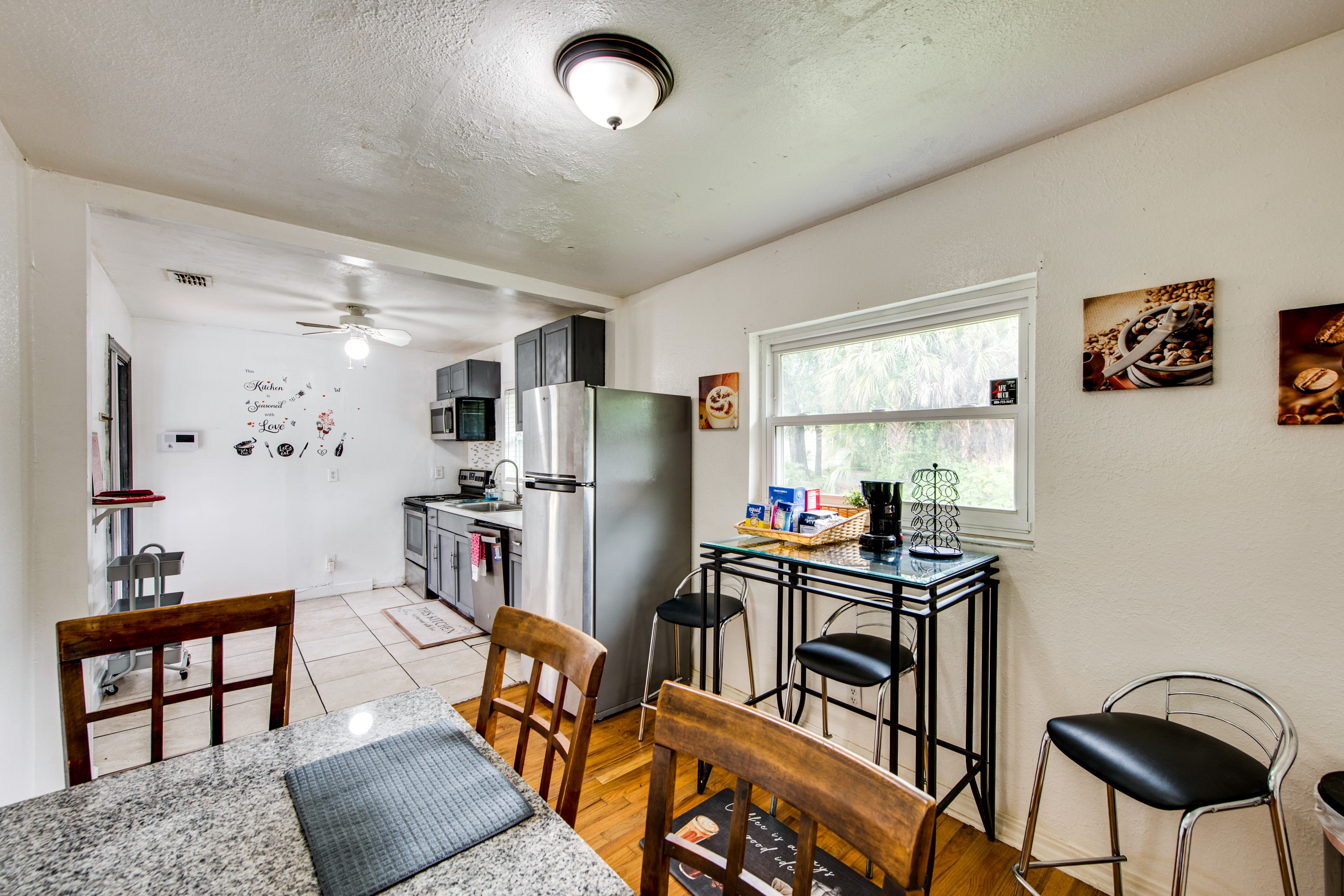 Dining Area | Drip Coffee Maker | Cooking Basics | Open Floor Plan