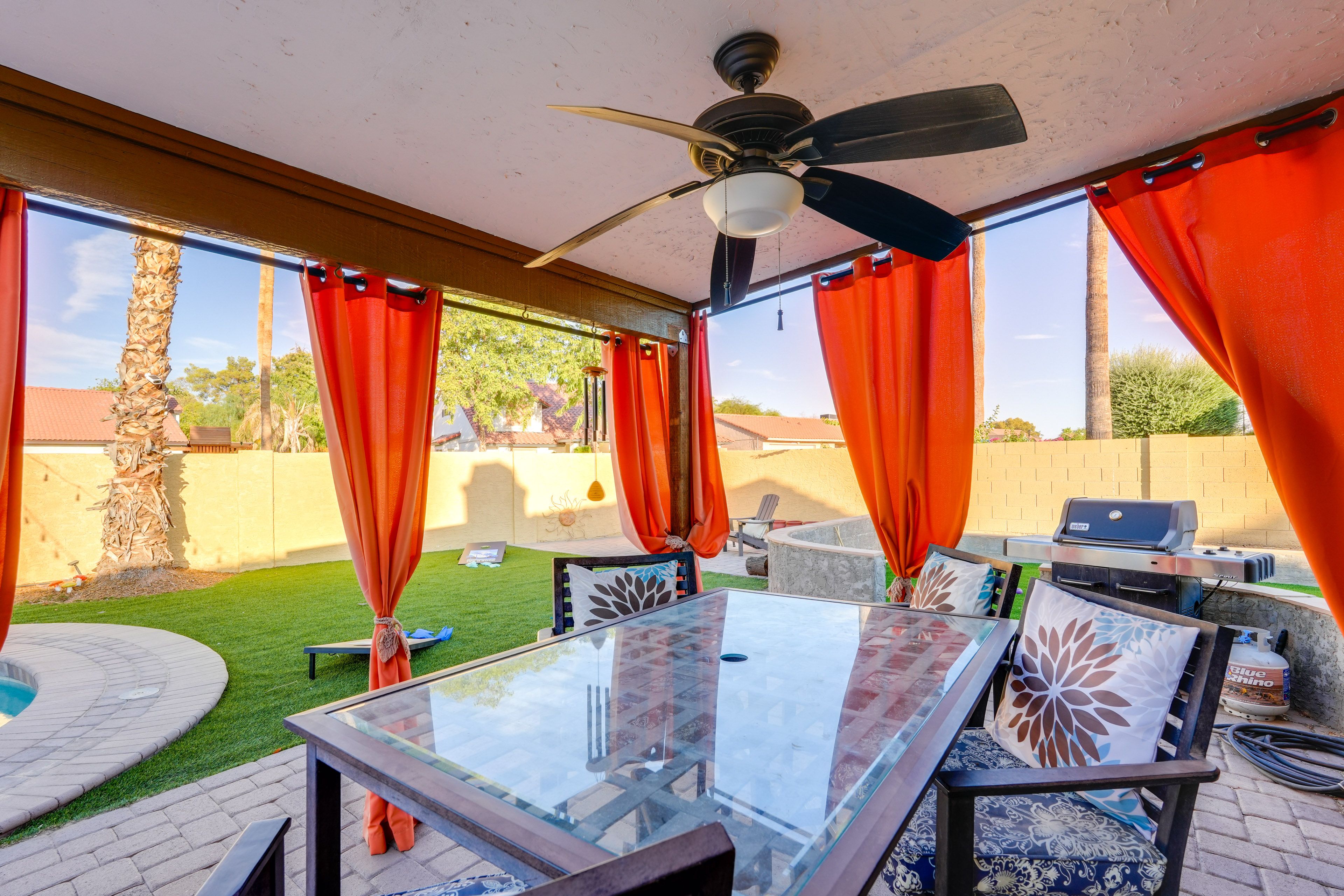 Covered Patio | Outdoor Dining | Gas Grill