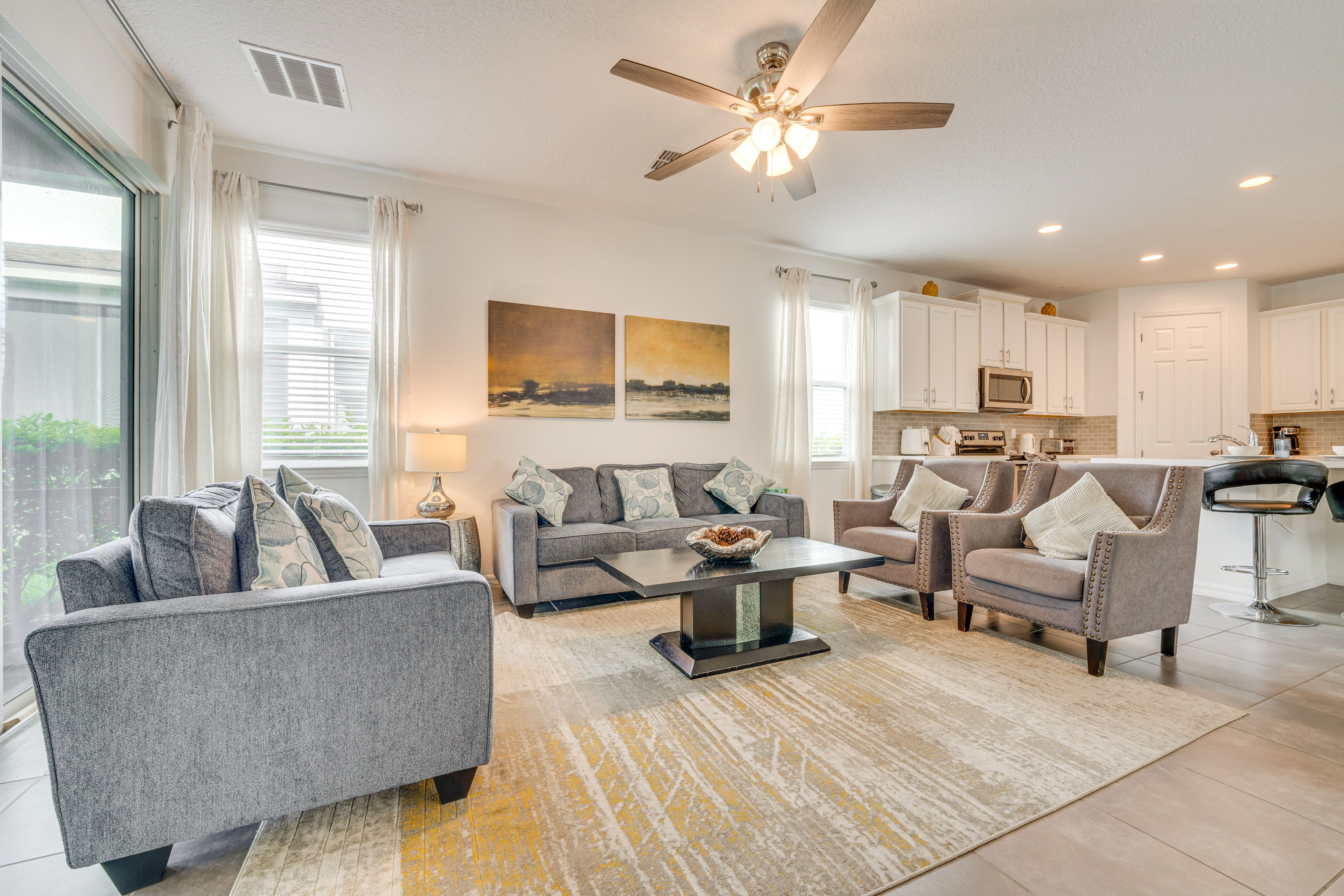 Living Room | Central A/C & Heating | Open Floor Plan