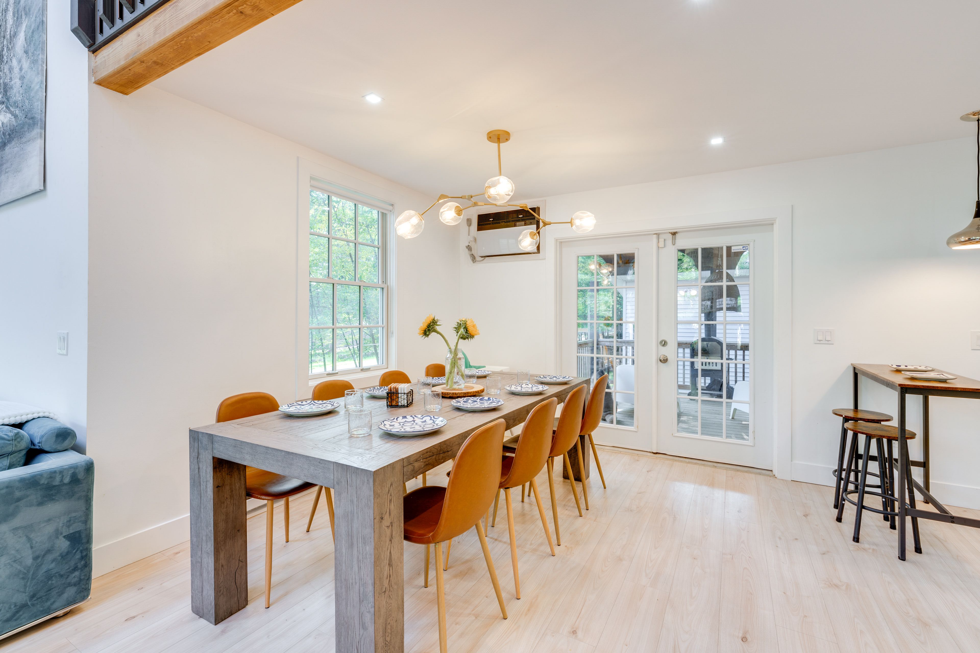 Dining Area | 1st Floor | Open Floor Plan | High Chair | Wall A/C Unit