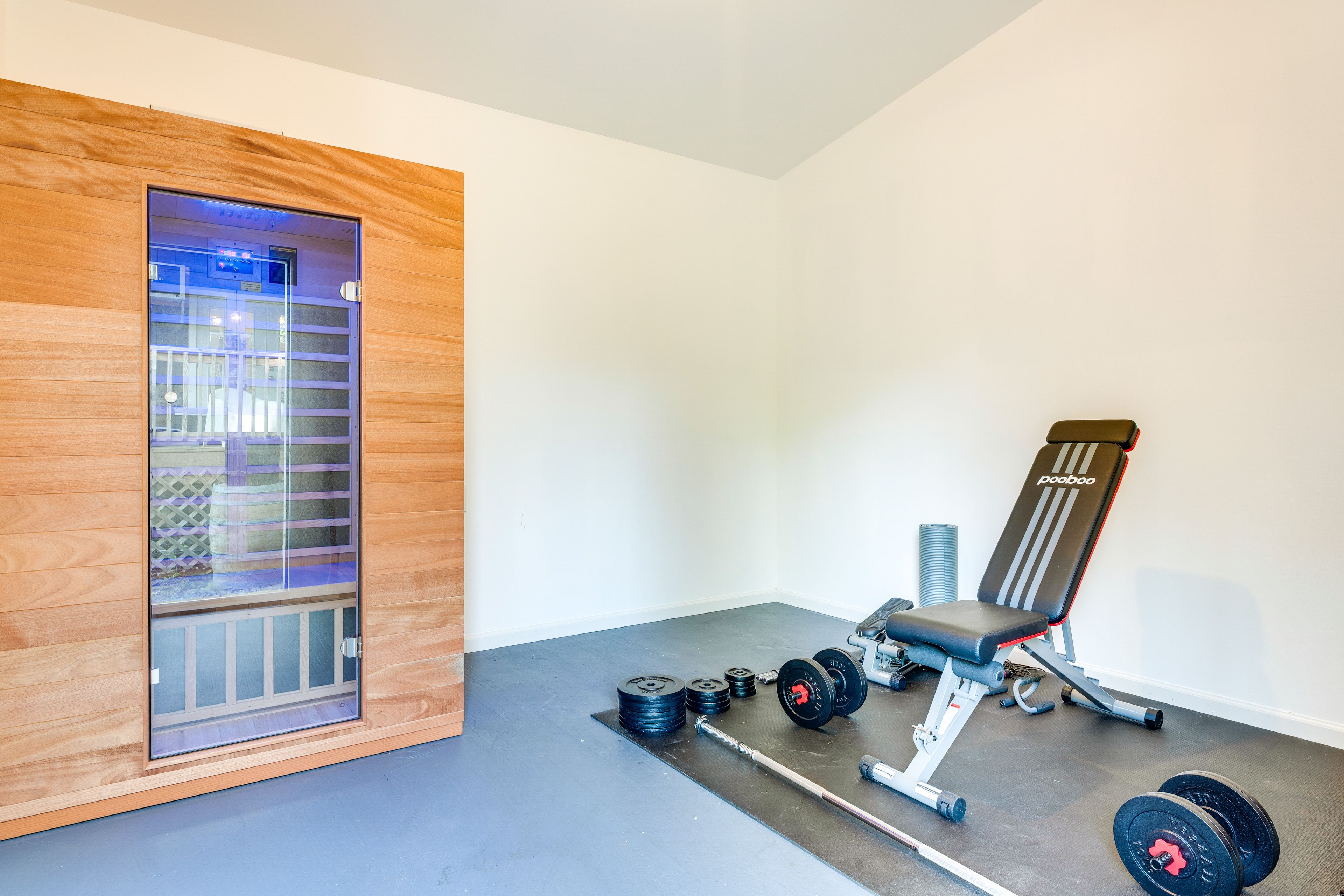 Home Gym Area | 1st Floor | 2-Person Sauna