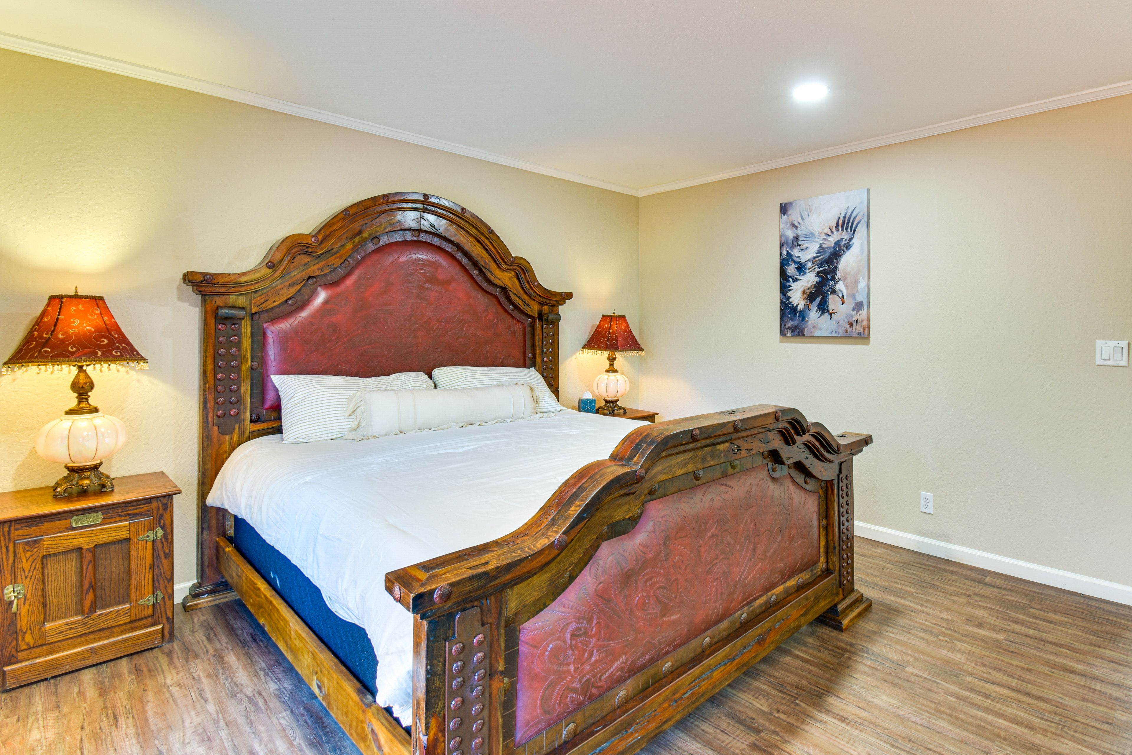Bedroom 1 | Main Level | King Bed | Smart TV | Deck Access | Linens Provided