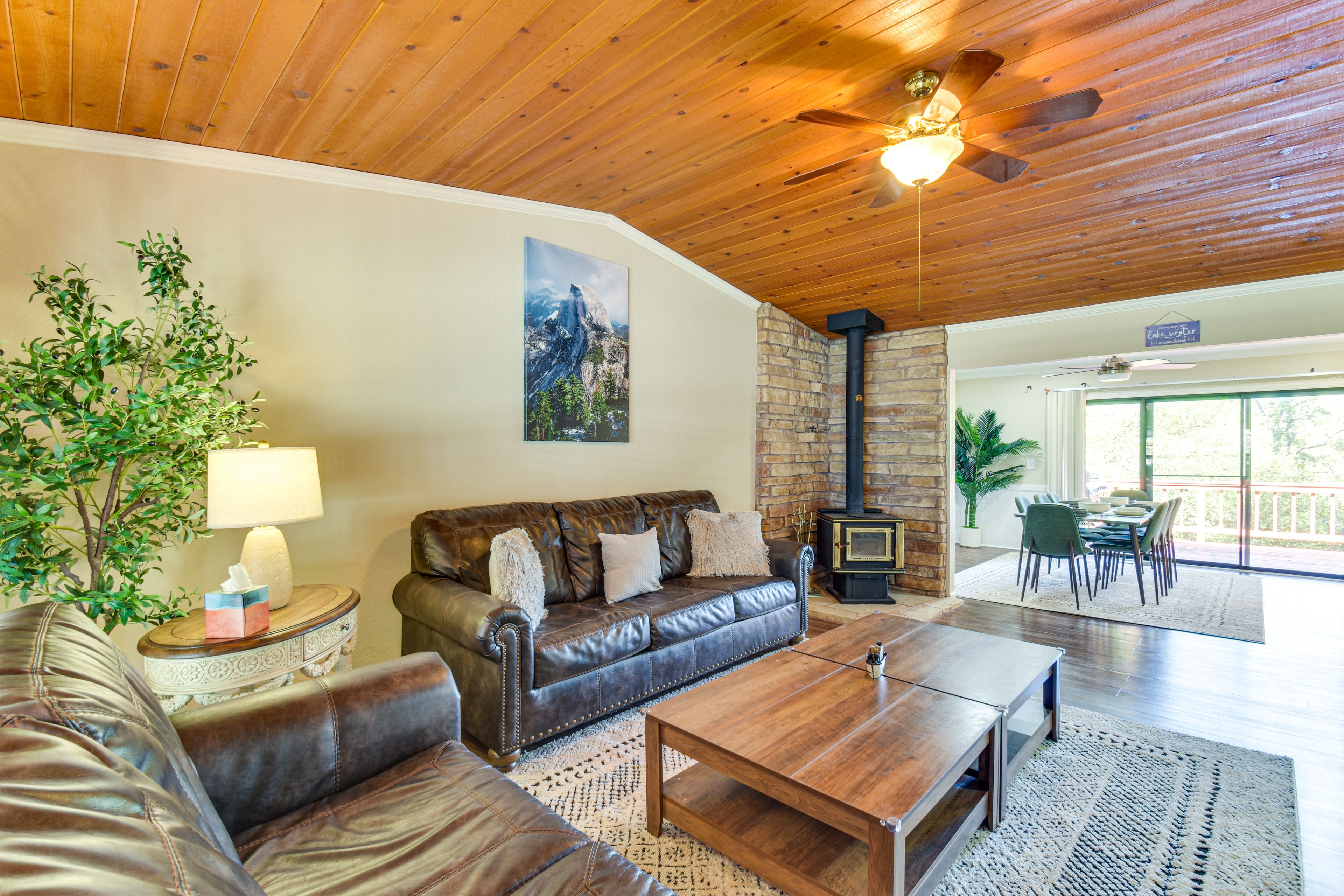 Living Room | Main Level | Smart TV | Free WiFi | Wood-Burning Fireplace