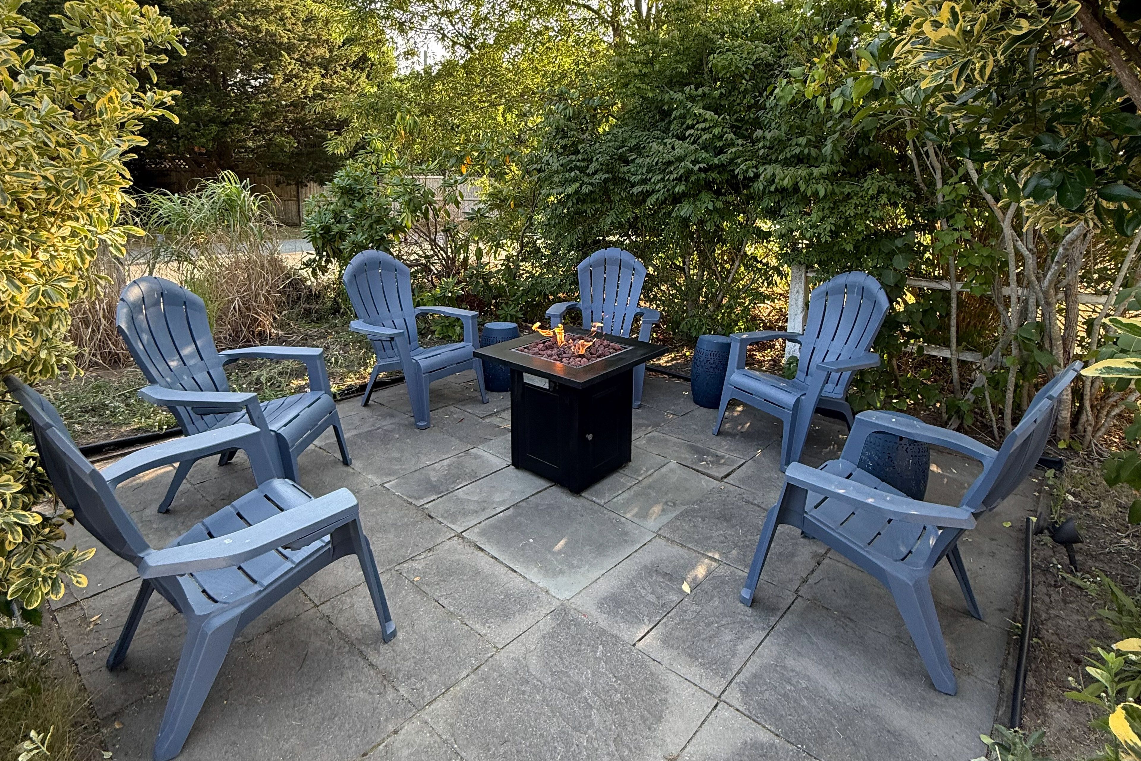 Patio | Fire Pit | Outdoor Dining AreaWest Yarmouth Vacation Rental | 3BR | 1.5B