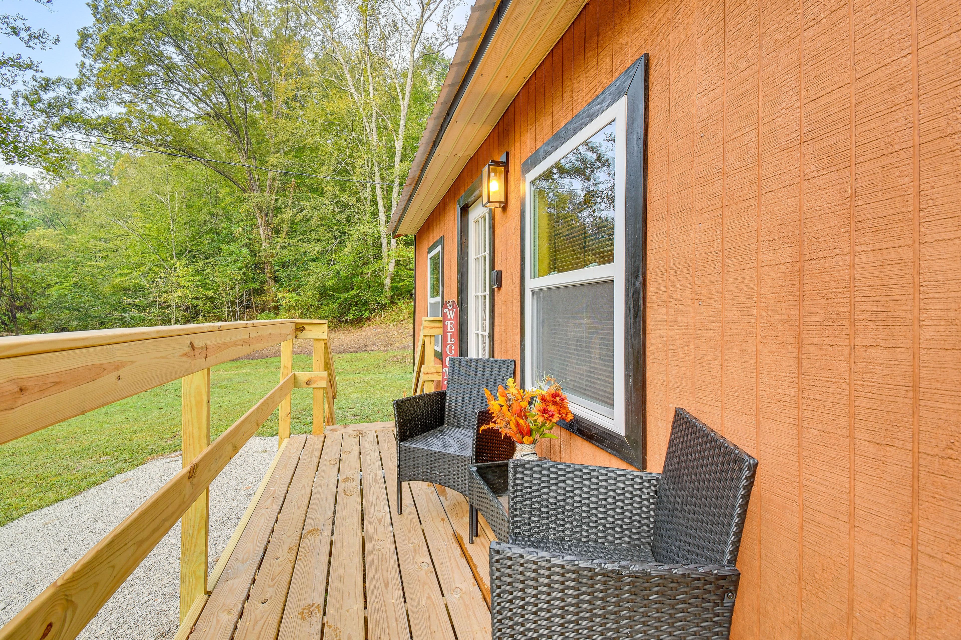 Studio Exterior | Wraparound Deck w/ Seating