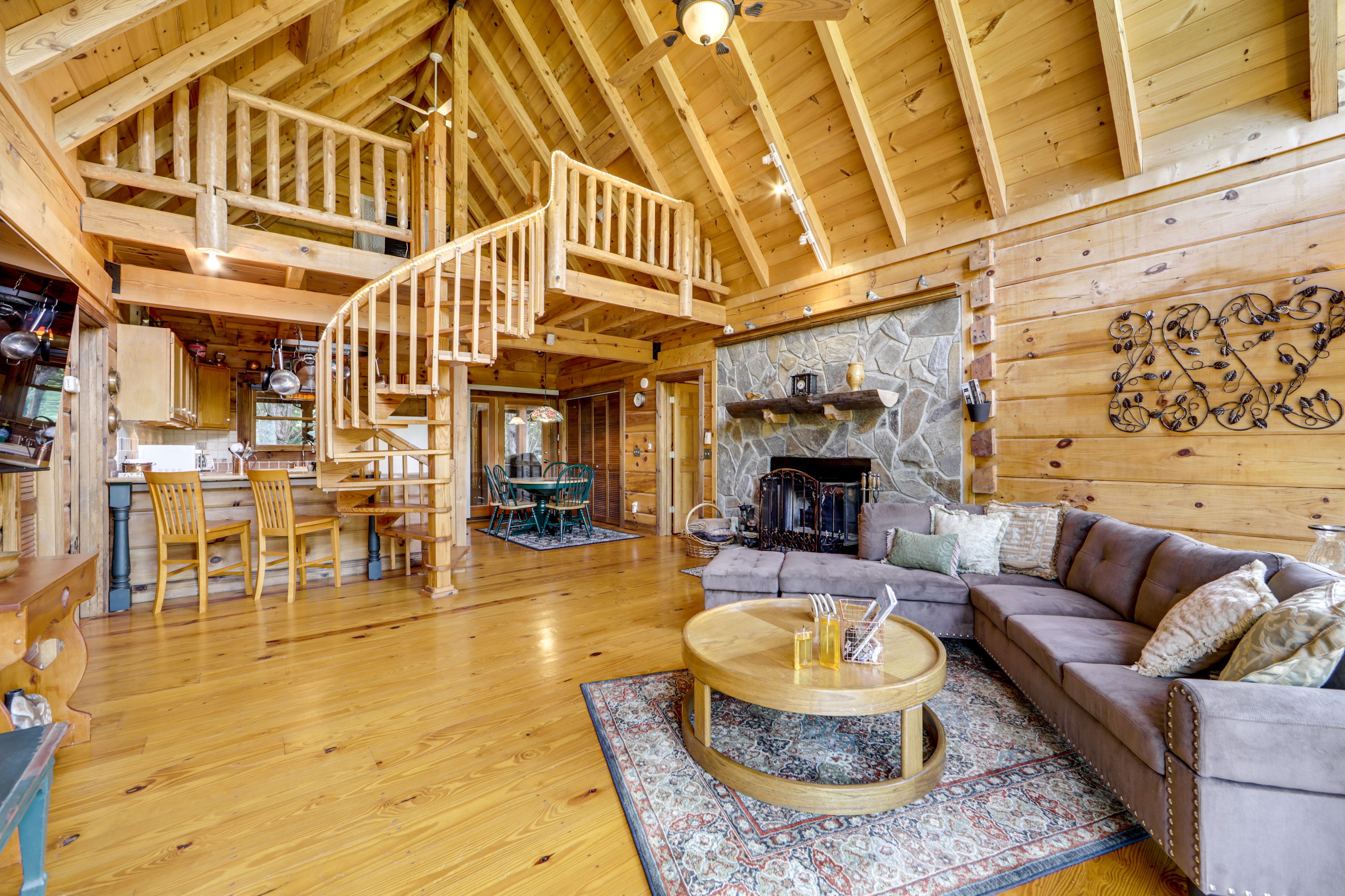 Living Room | Smart TV | Mountain Views | 1st Floor