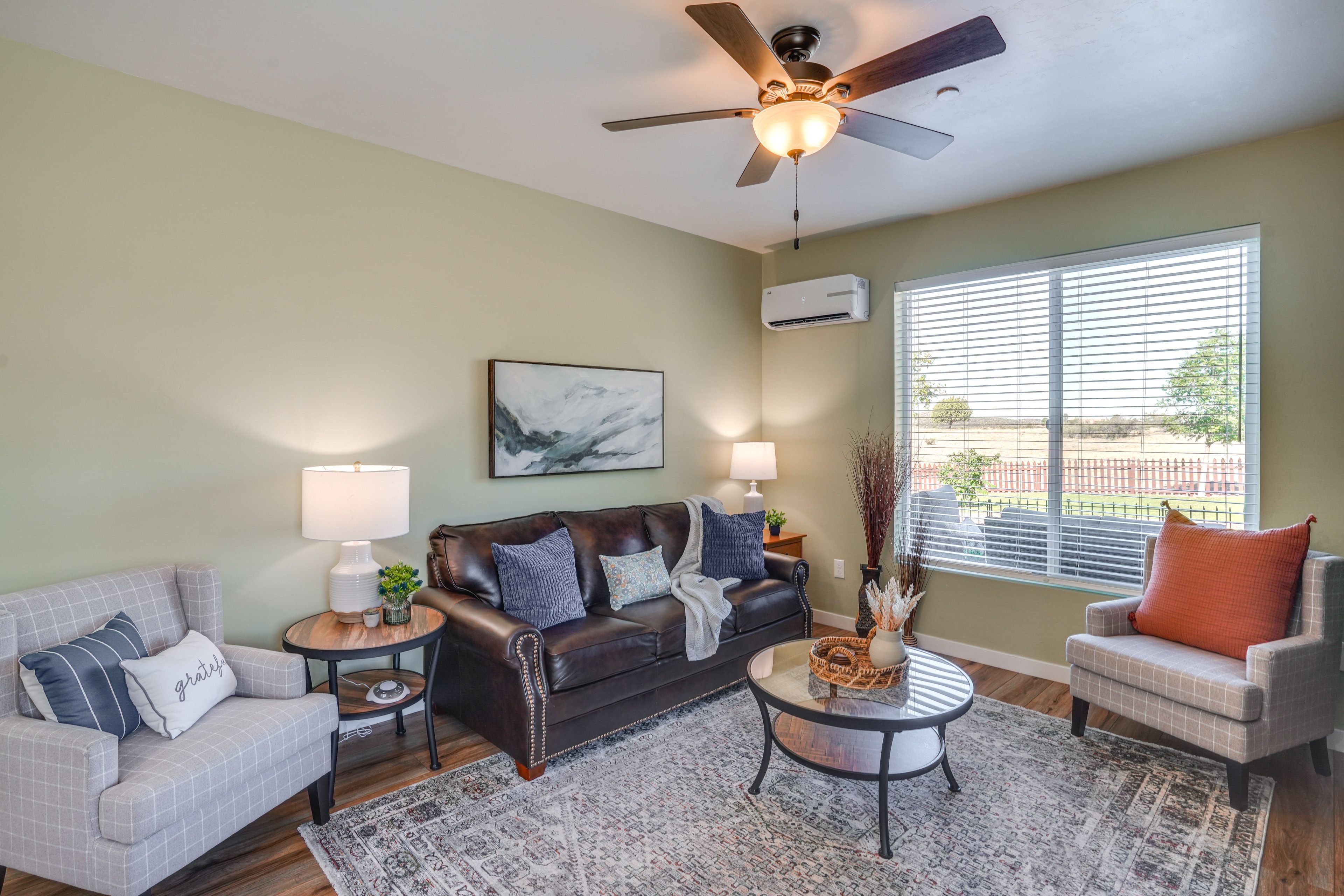 Living Room | Queen Sleeper Sofa | Mini-Split A/C & Heating Units | Free WiFi