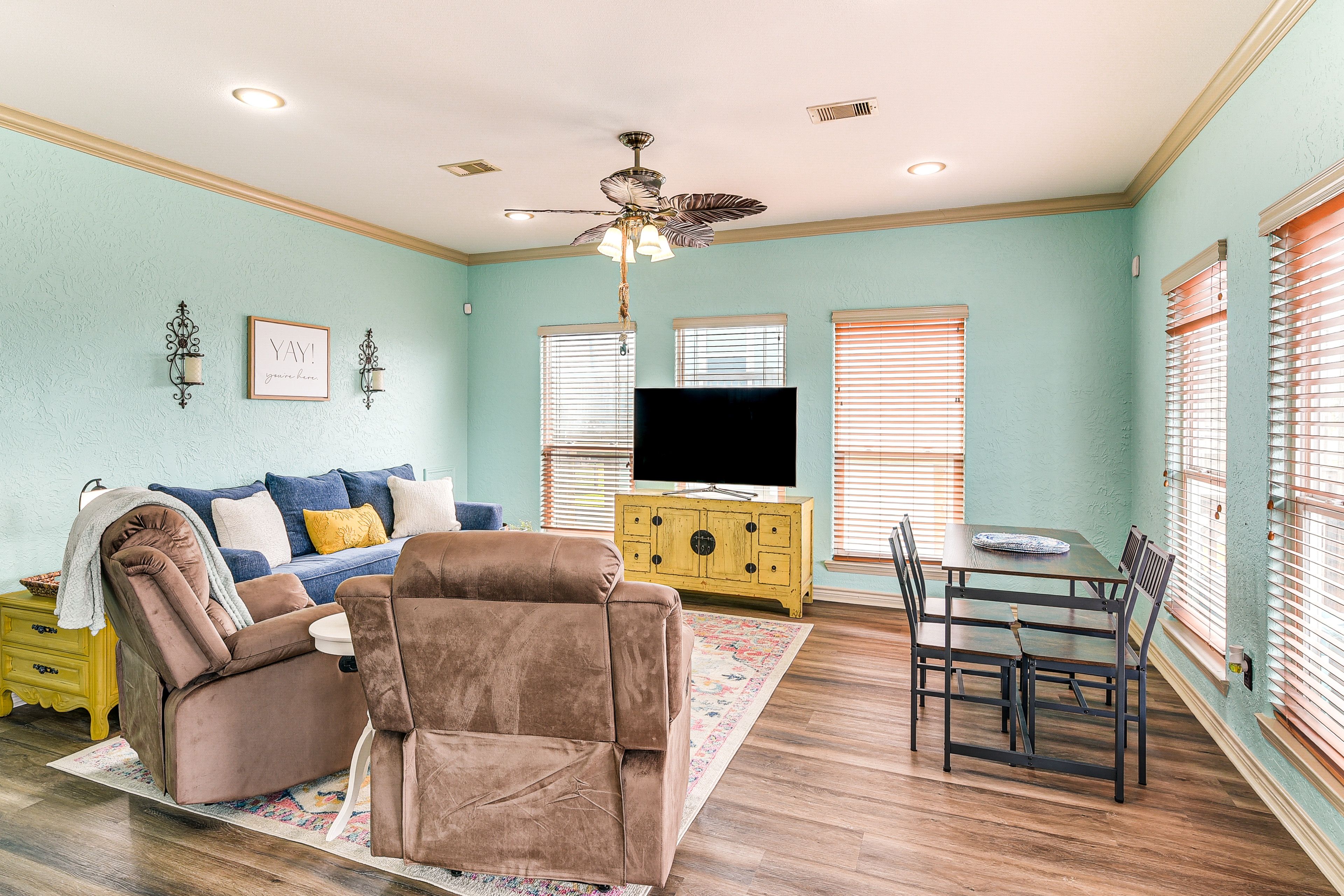 Living Room | Free WiFi | Central A/C & Heat | Full Sleeper Sofa