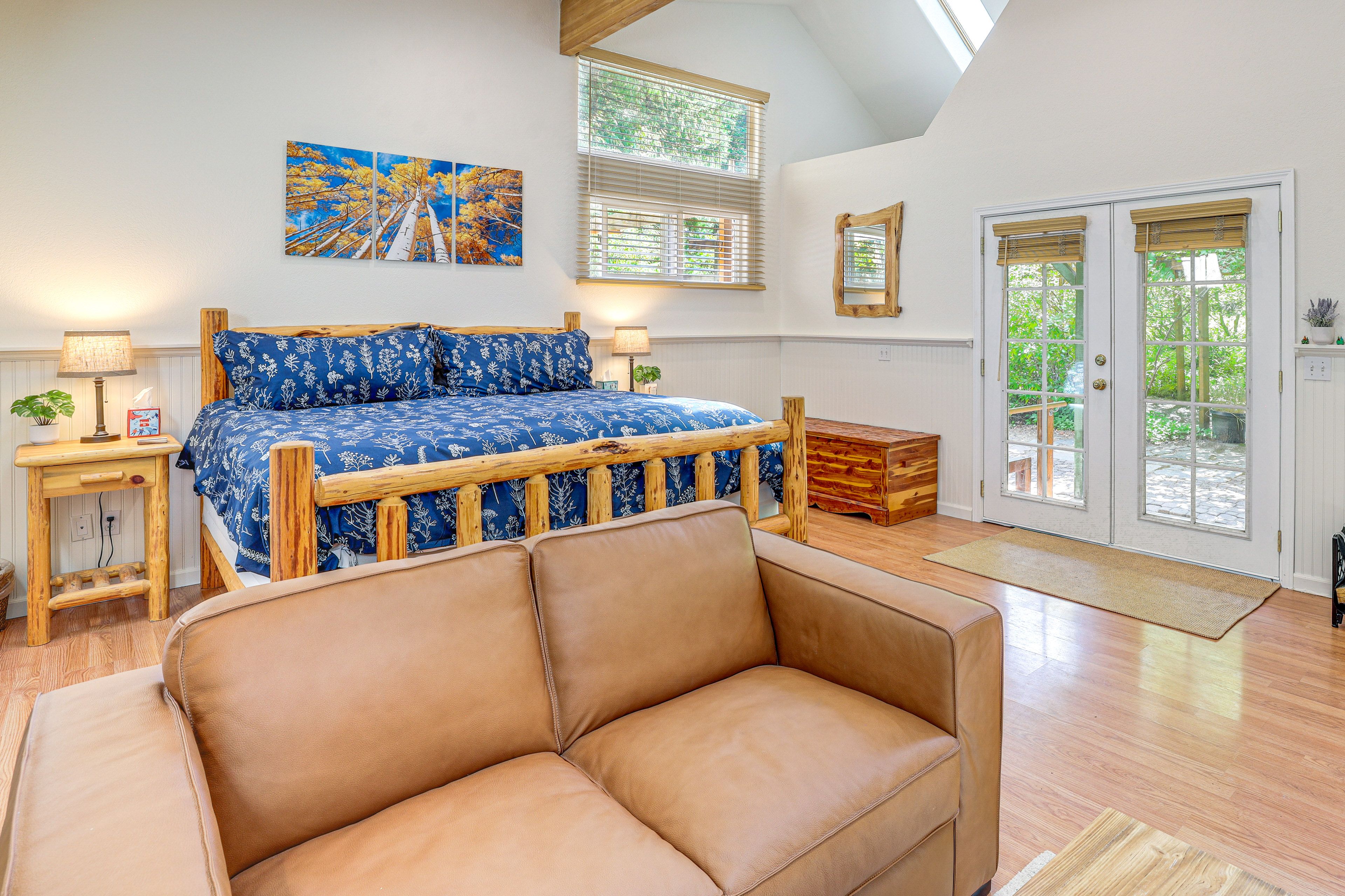 Bedroom | King Bed | Linens Provided | Electric Heating | Window A/C Unit