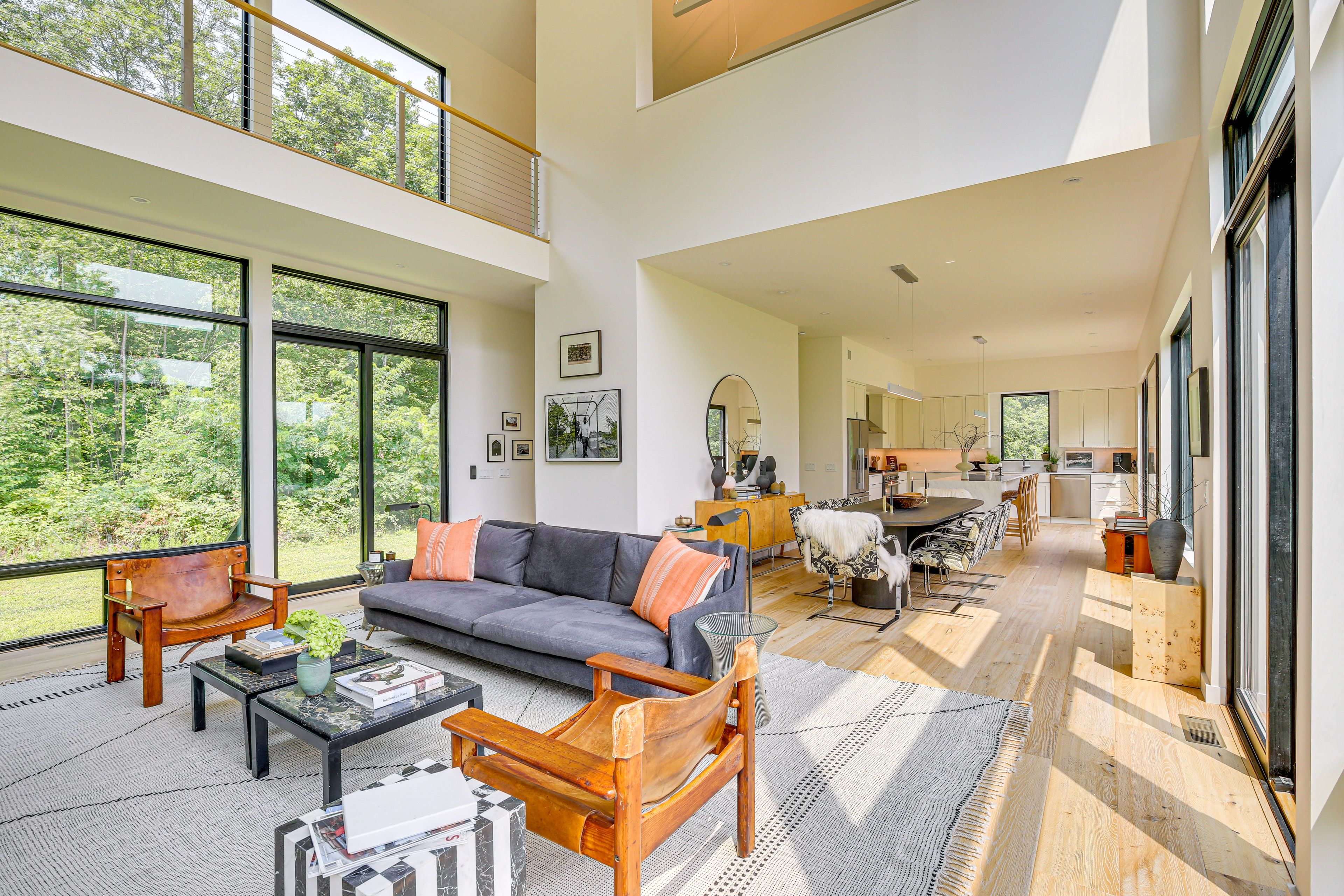 Living Room | Dining Area | Picture Windows | Wooded Property