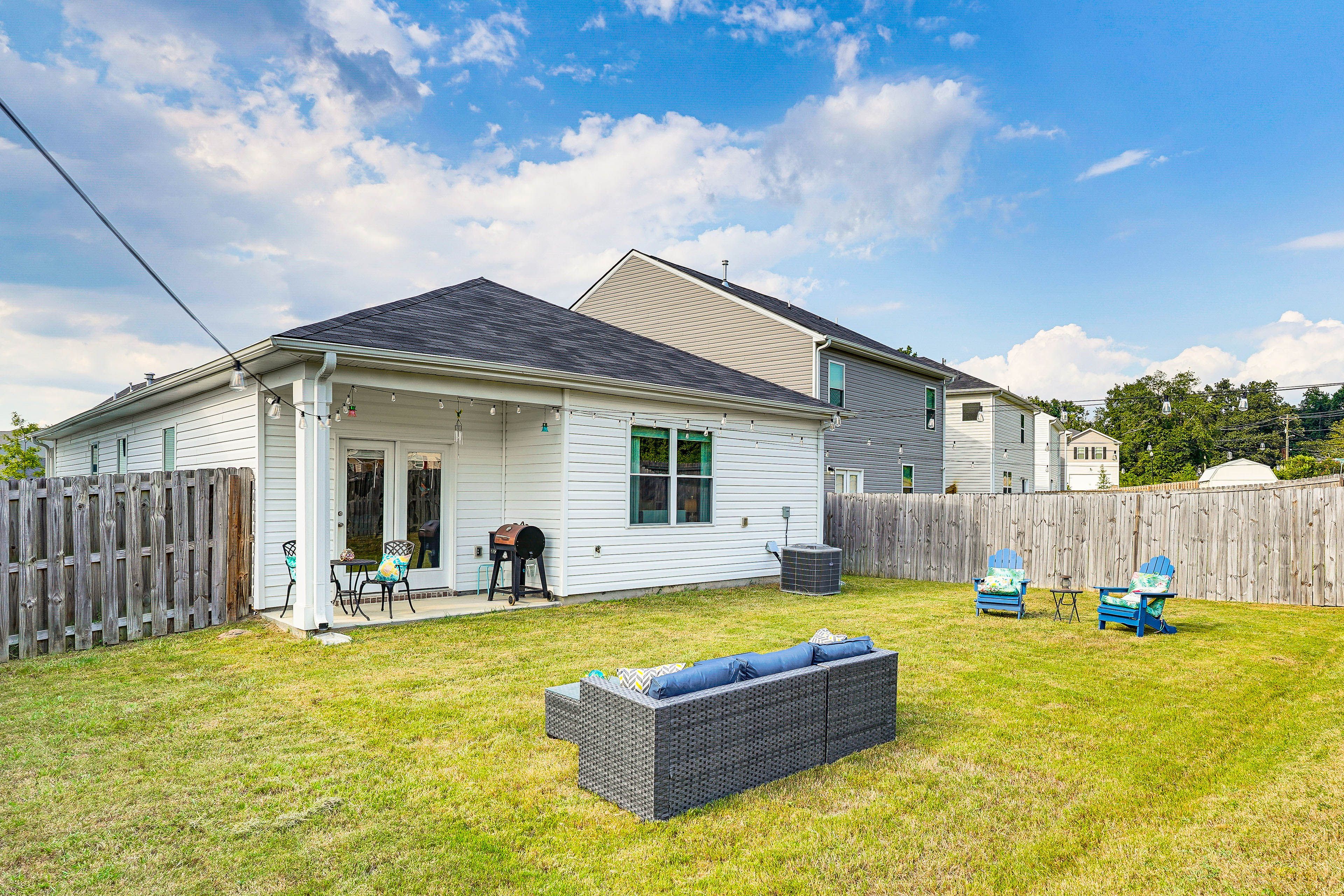Backyard | Covered Patio | Pellet Grill | Fire Pit