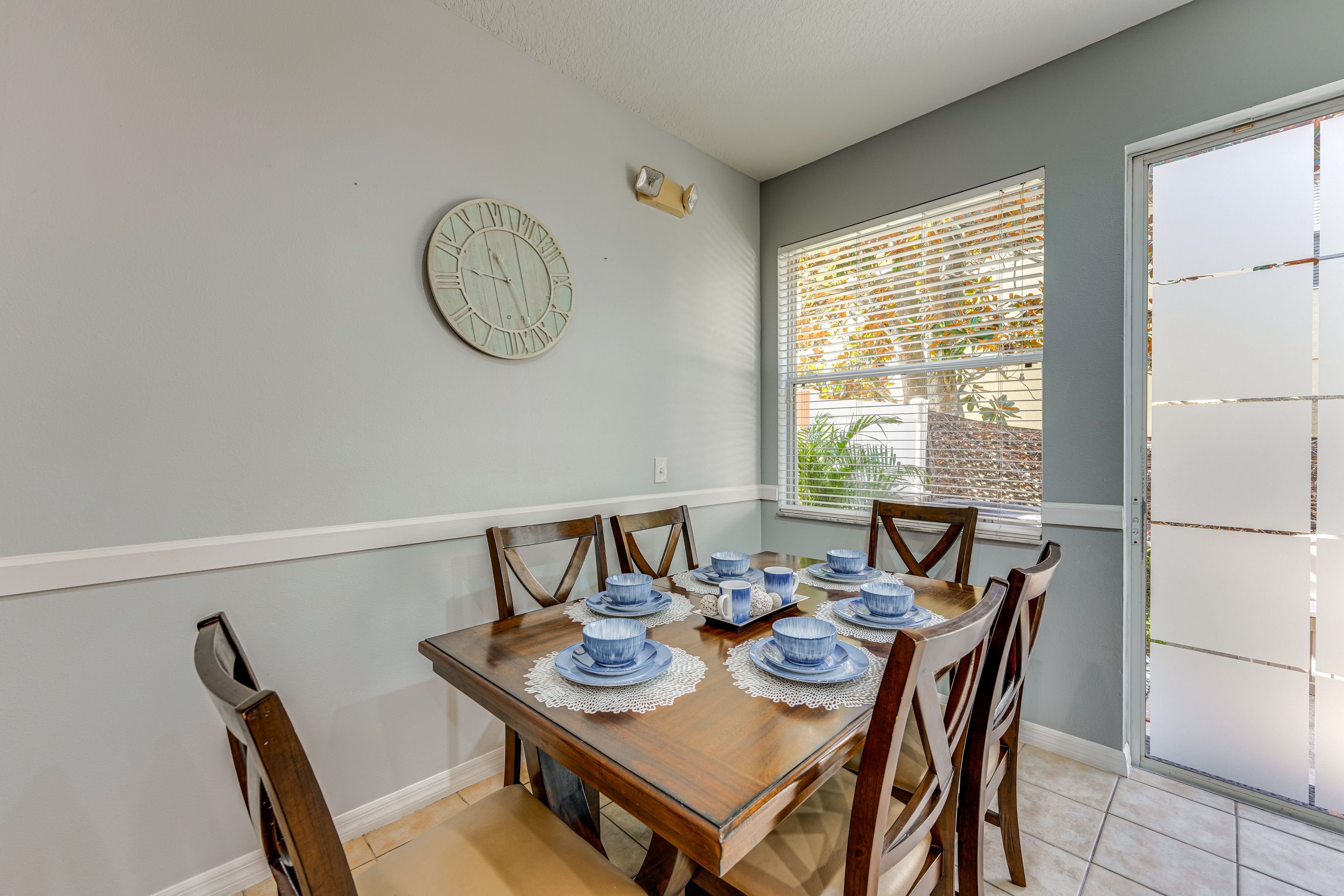 Dining Area | 1st Floor | Dishware/Flatware | Central Heating & A/C