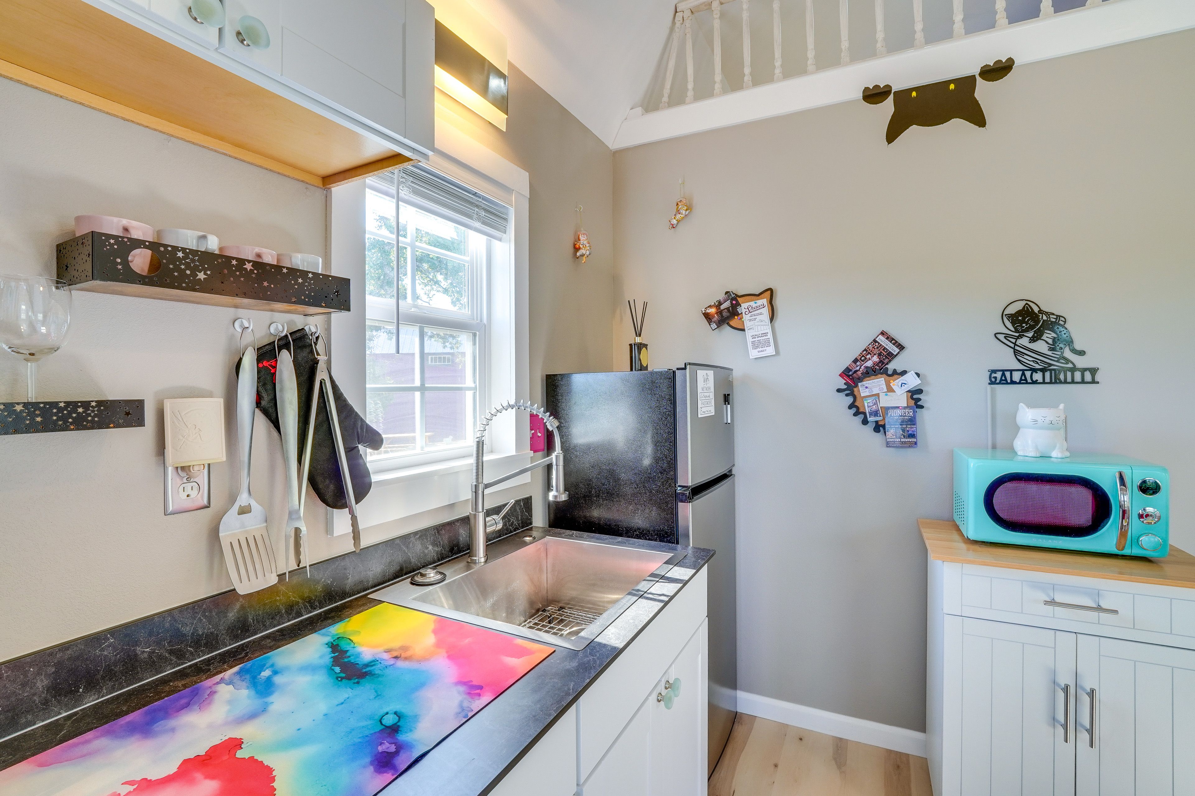 Kitchenette | 1st Floor | Drip Coffee Maker | Microwave | Washer & Dryer
