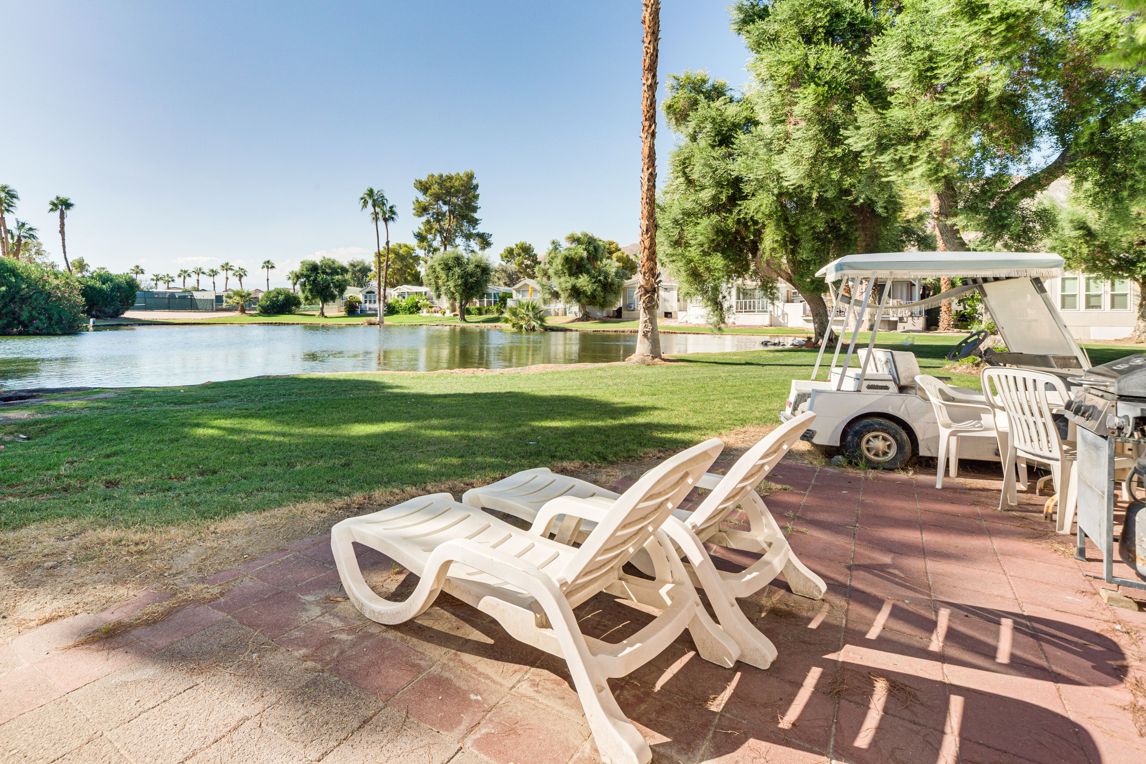 Private Patio | Loungers | Gas Grill | Water Views | Golf Cart Not Available