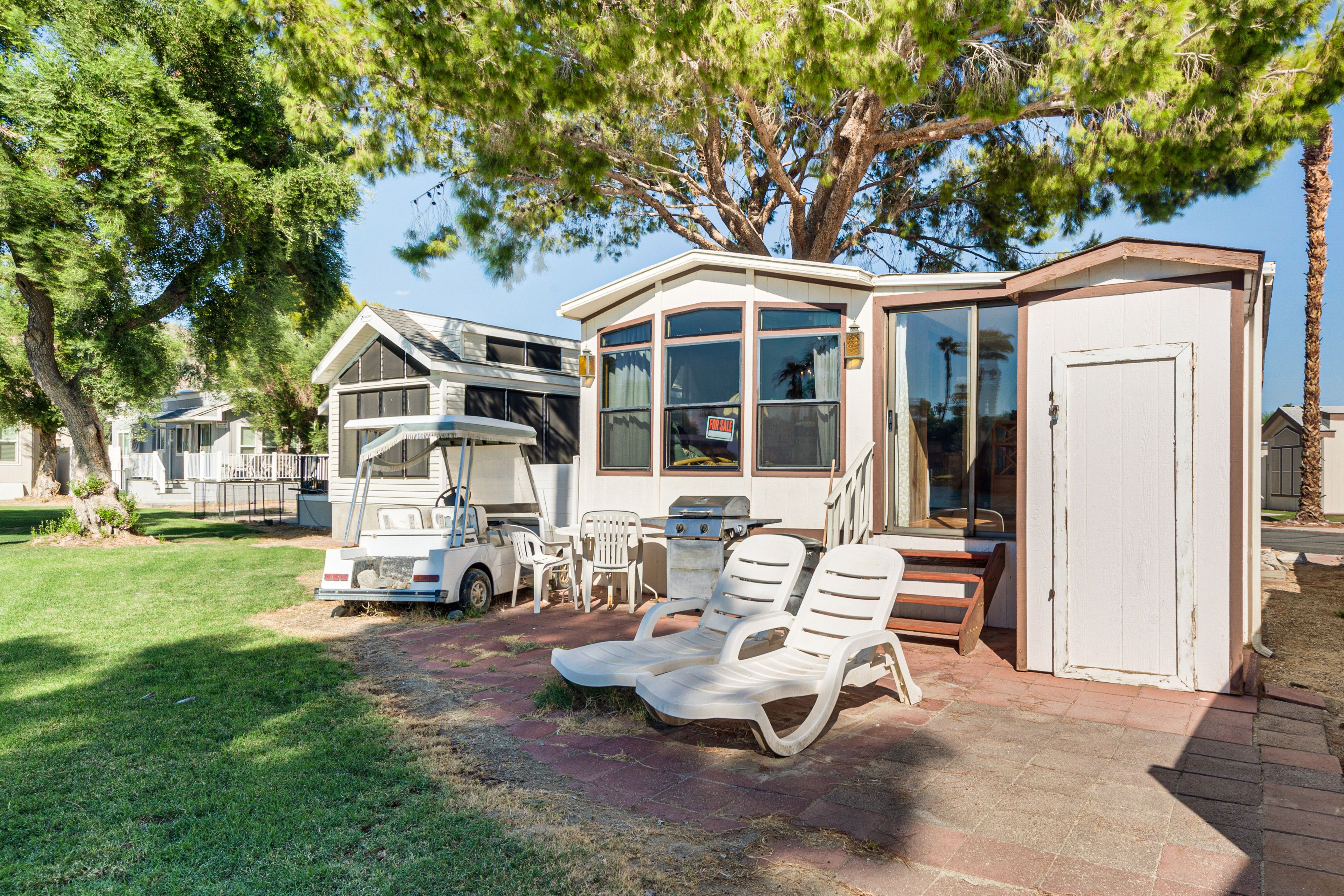 Private Patio | Lake Views | Seating | Golf Cart Not Available
