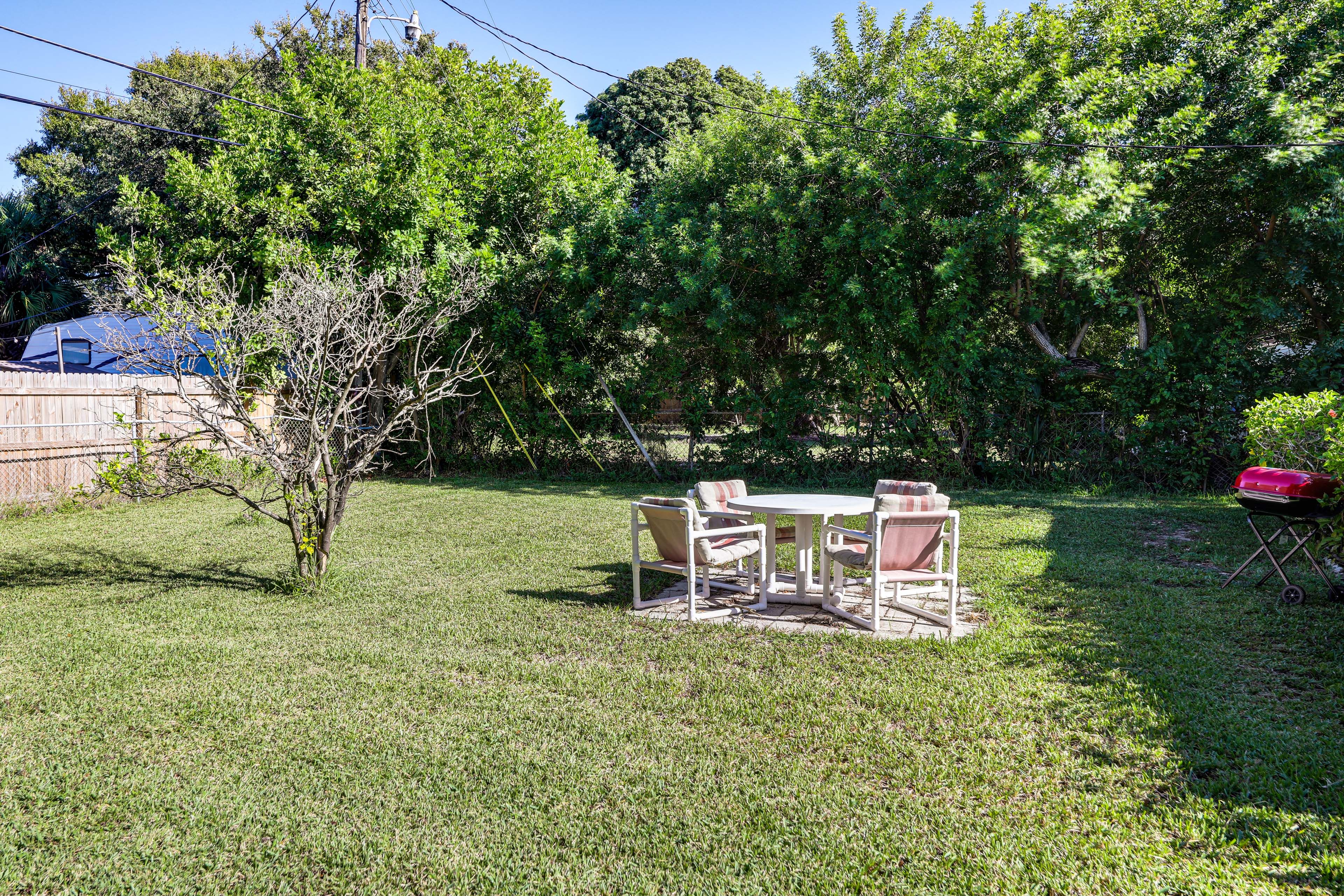 Fenced Backyard | Charcoal Grill