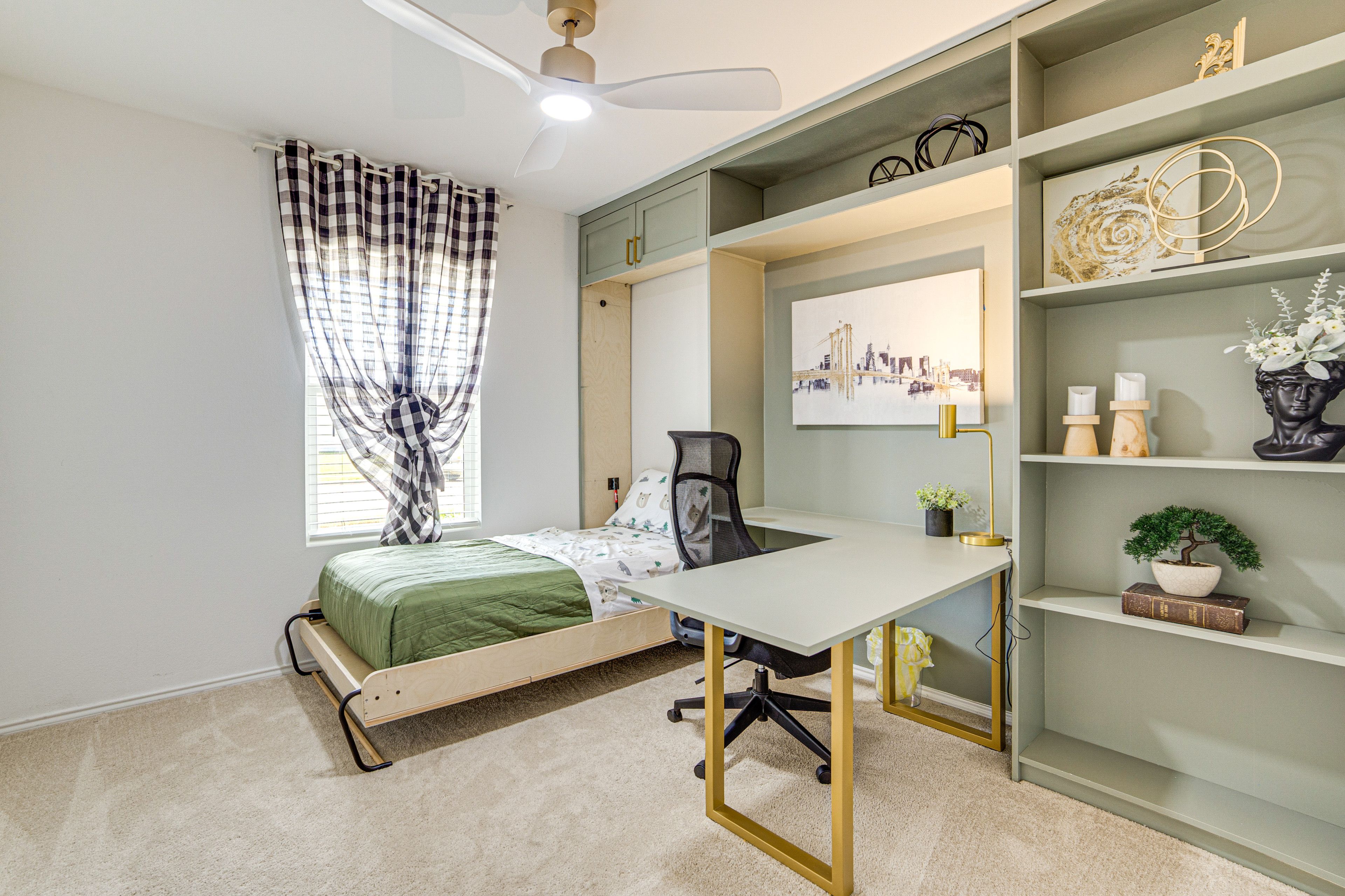Bedroom 3 (Office) | Twin Murphy Bed