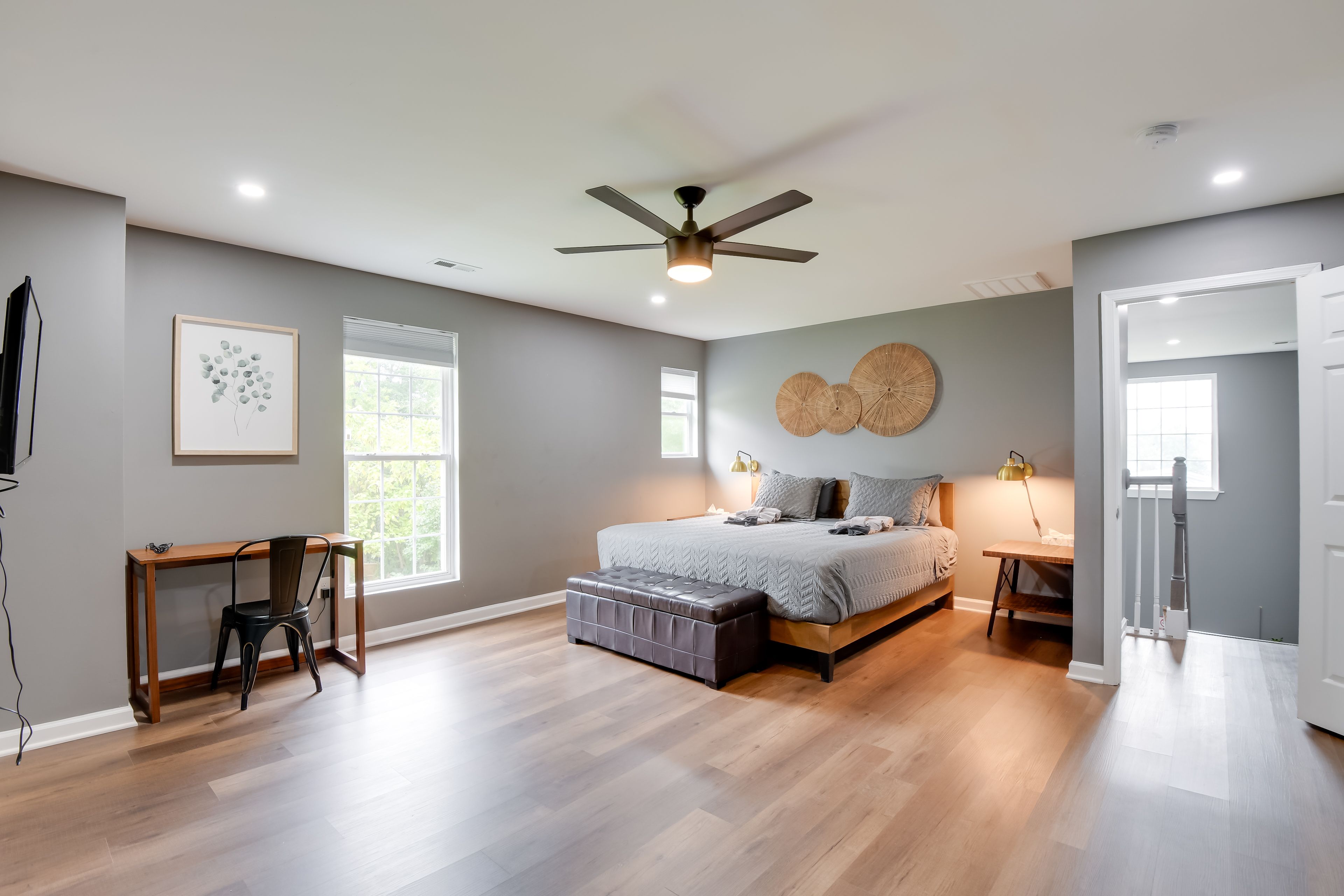 Bedroom 1 | 2nd Floor | King Bed | Smart TV | Linens Provided