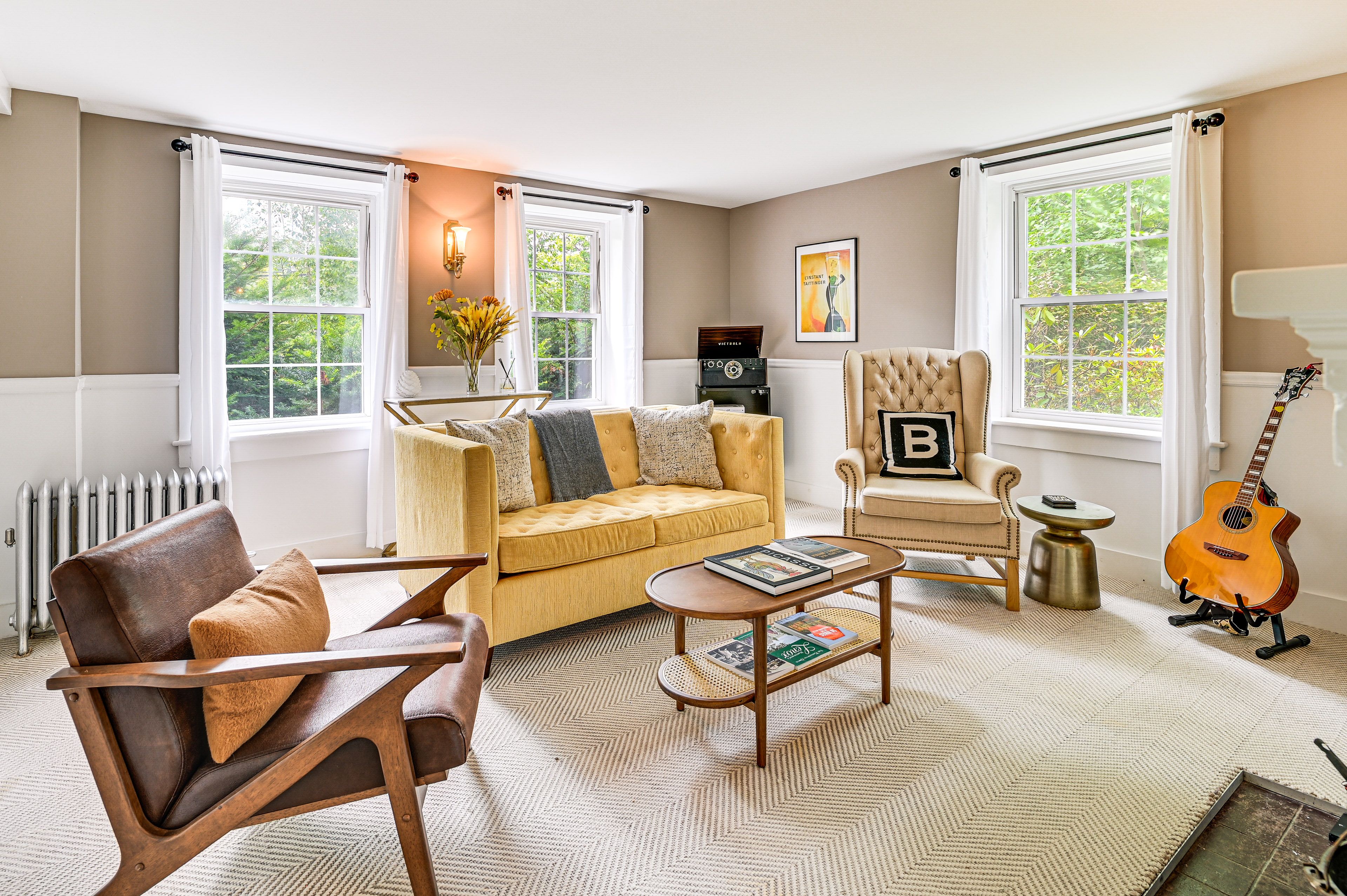 Family Room | 1st Floor | Record Player | Guitar