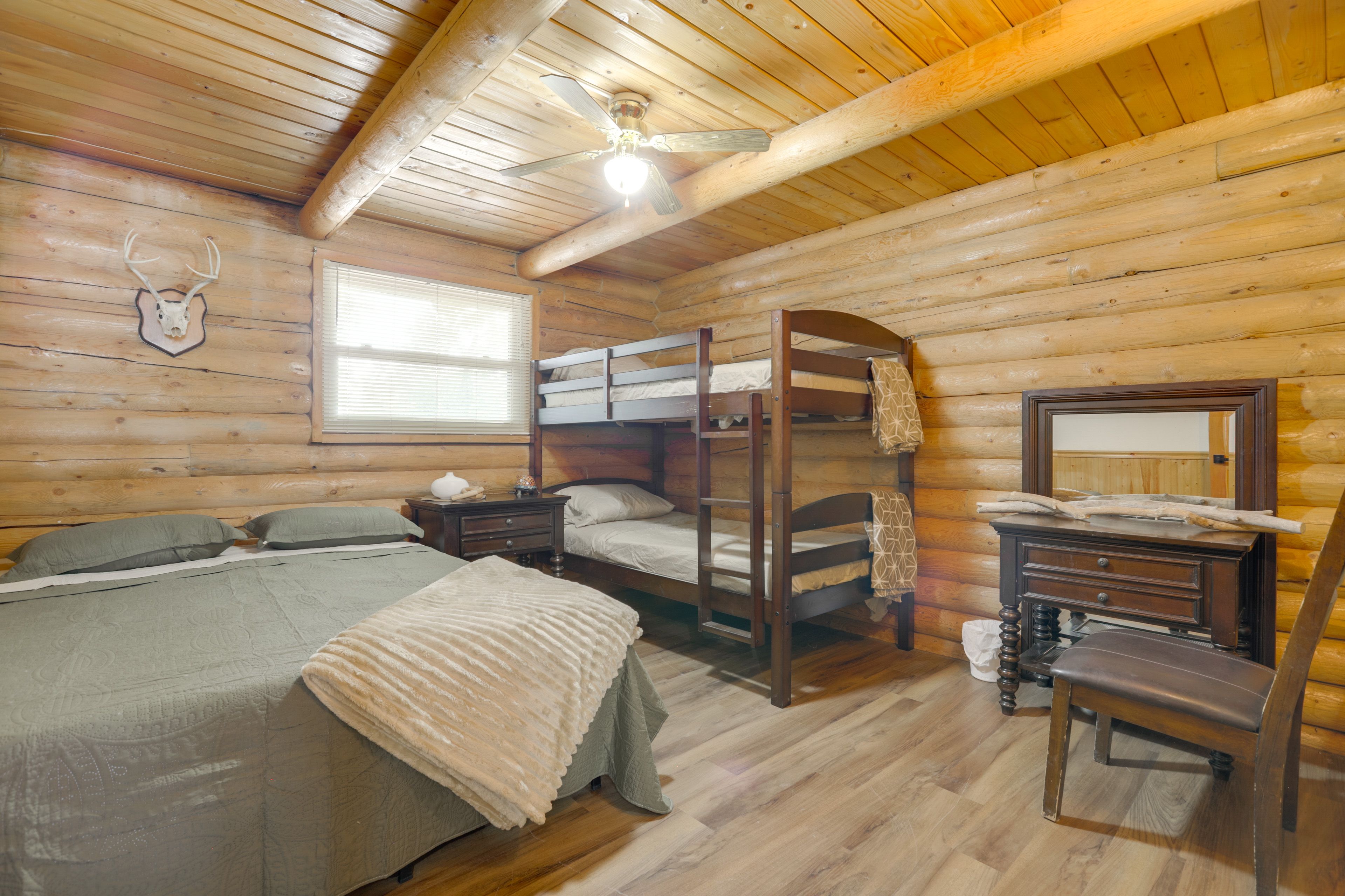 Bedroom 1 | 1st Floor | Queen Bed | Twin Bunk Bed