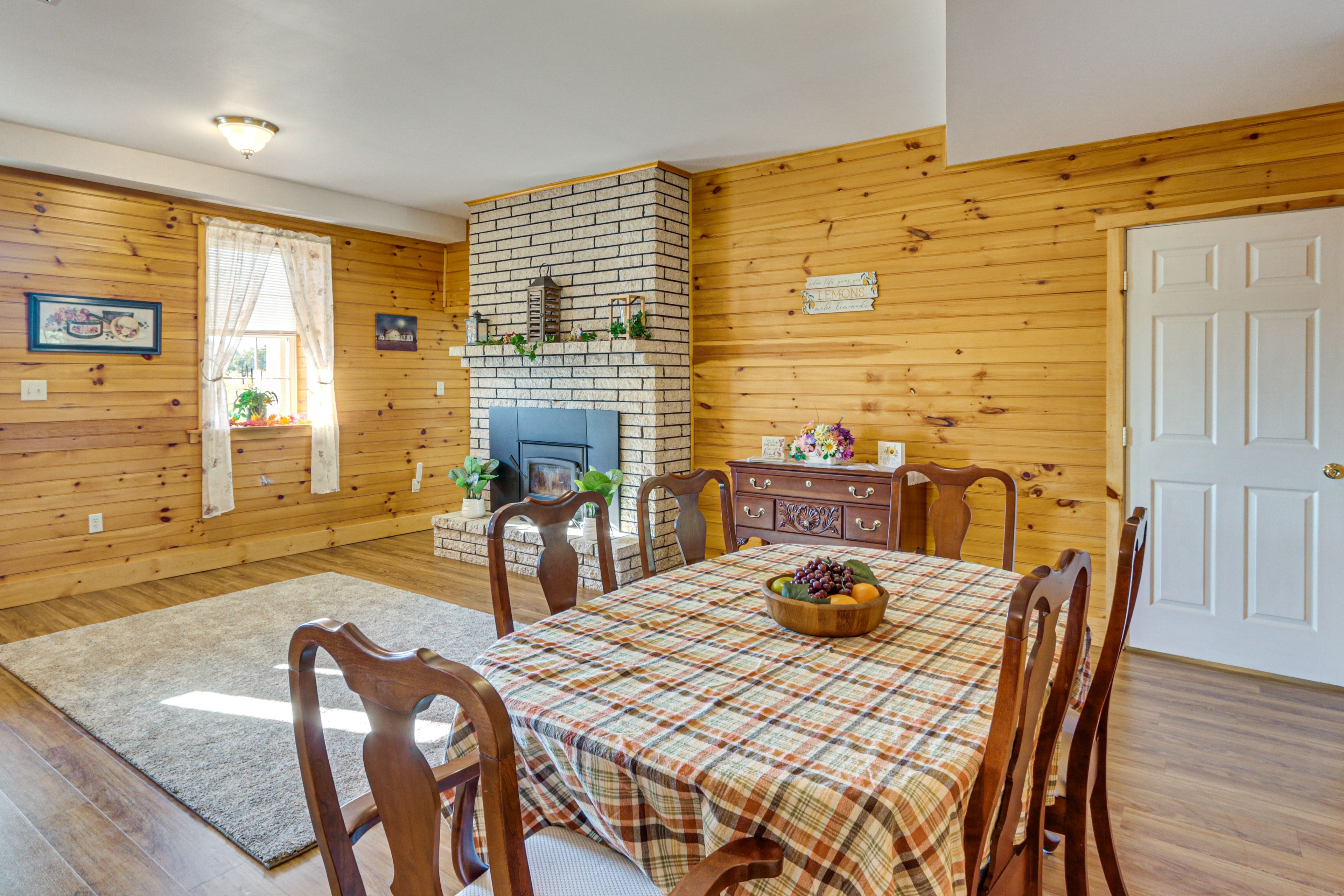 Dining Room | Dishware & Flatware | Decorative Fireplace | 1st Floor