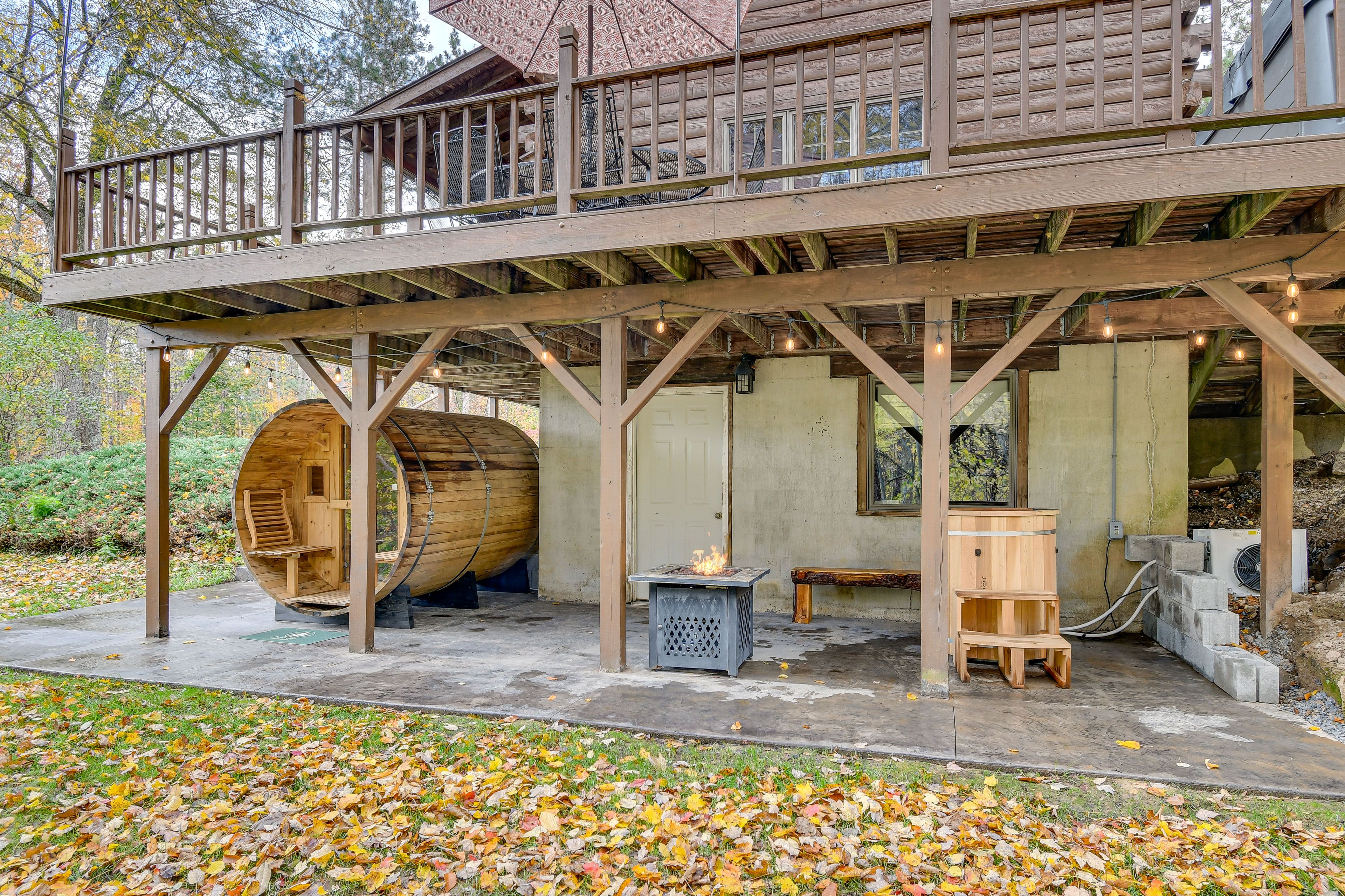 Patio | Sauna | Cold Plunge | Gas Fire Pit