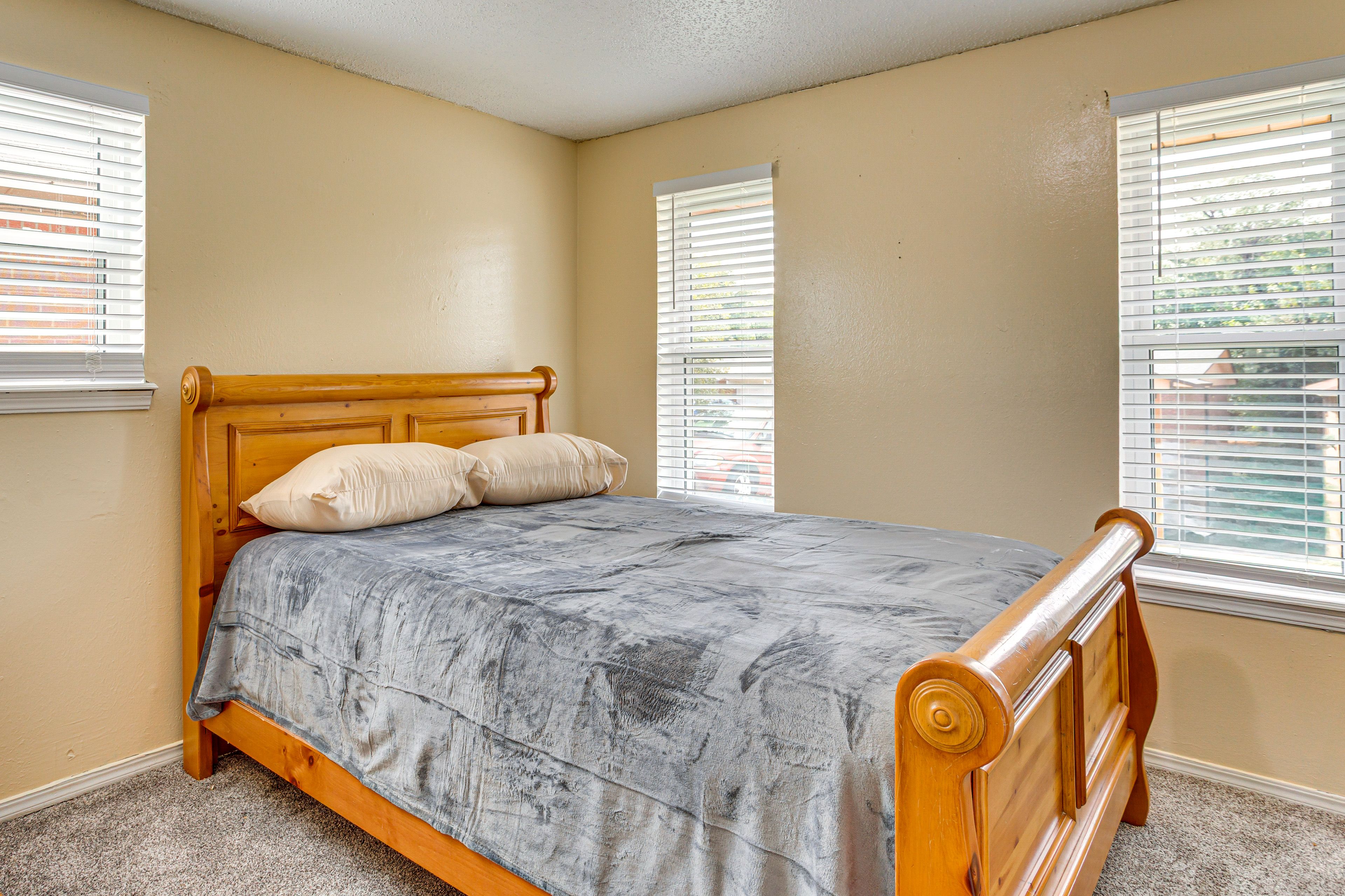 Bedroom 1 | Queen Bed | Linens Provided | Flat-Screen TV