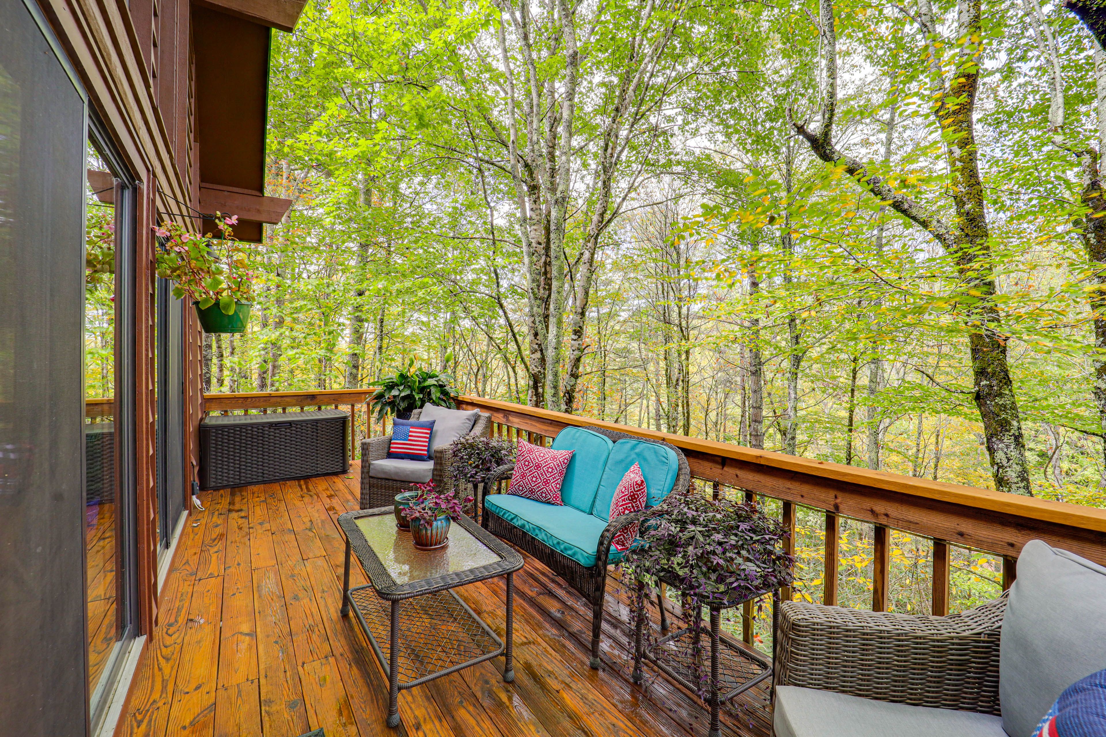 Upper Deck | Seating | Mountain & Forest Views