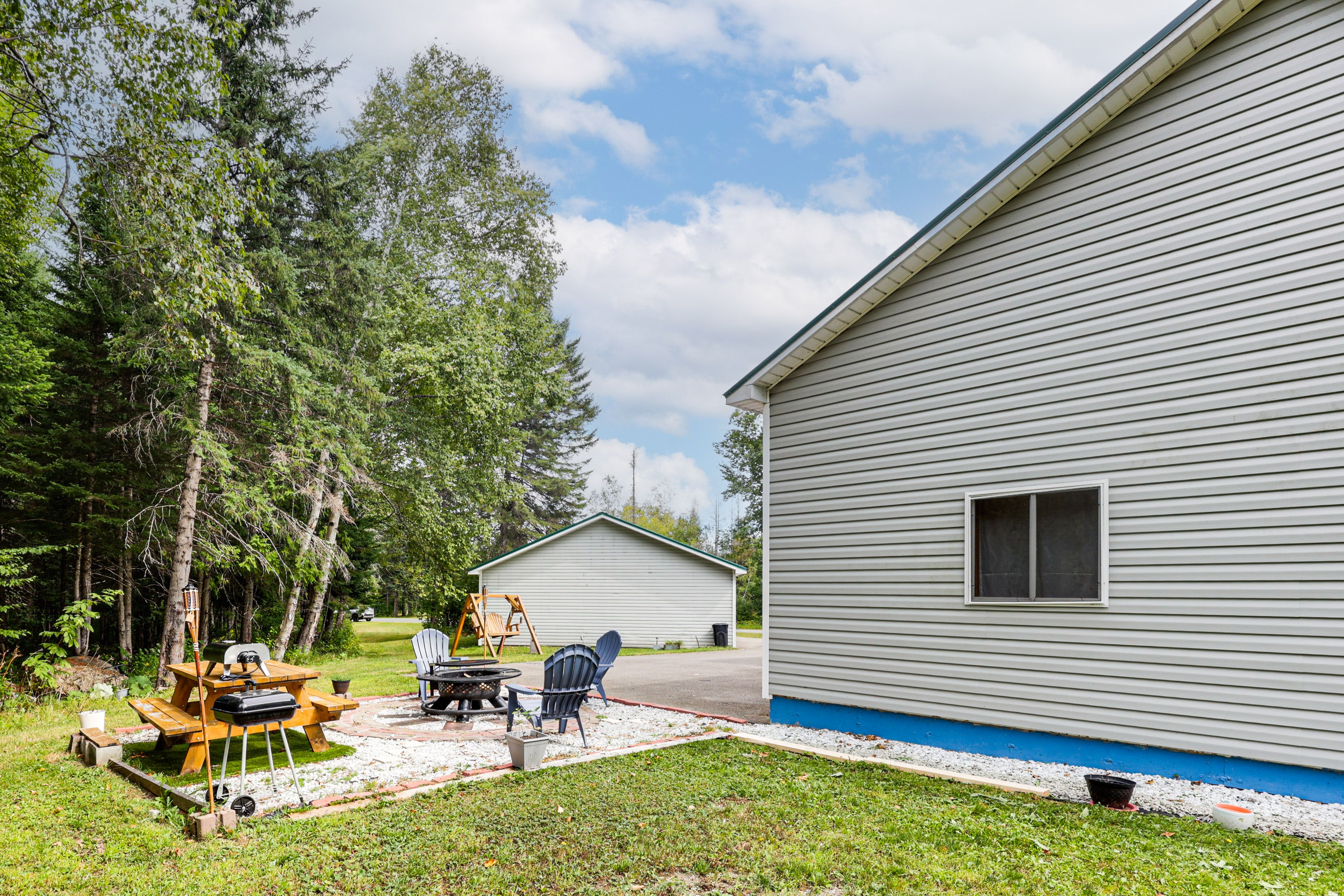 Yard | Dual Wood-Burning Fire Pit & Grill | Outdoor Swing