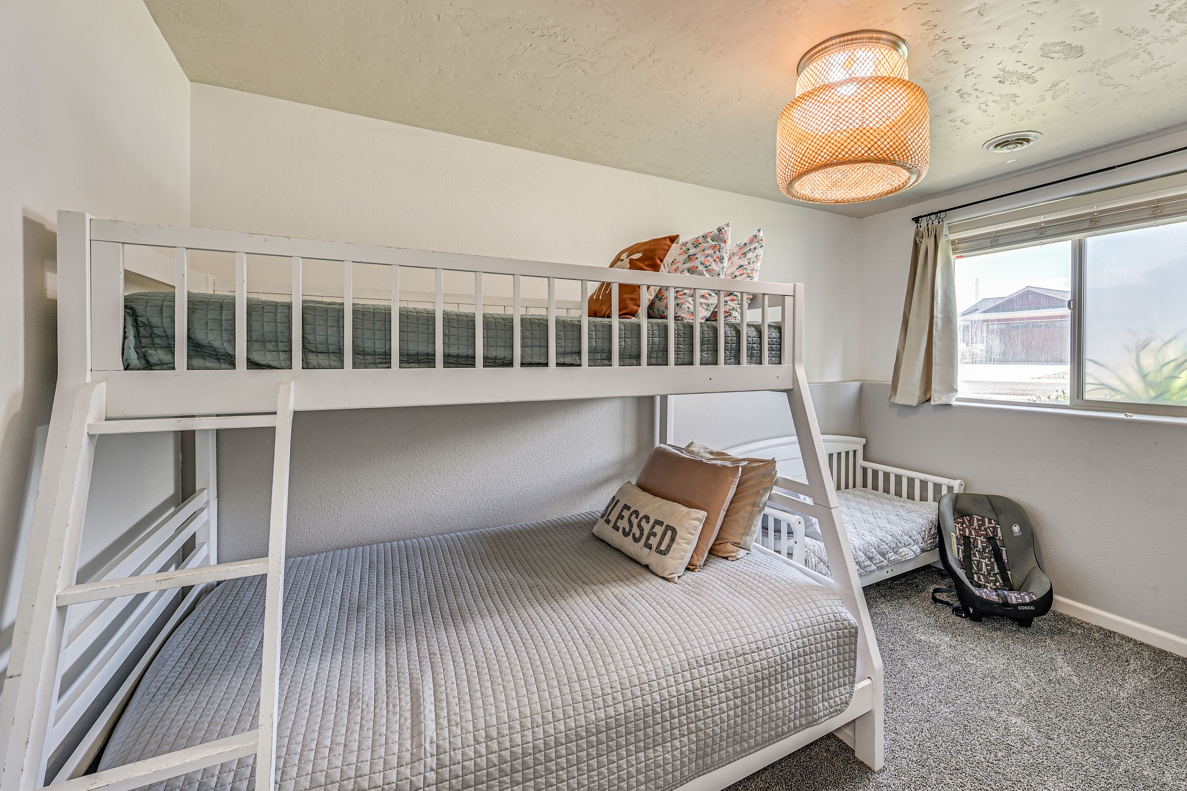 Bedroom 3 | Twin/Full Bunk Bed | Toddler Bed | 1st Floor | Car Seat