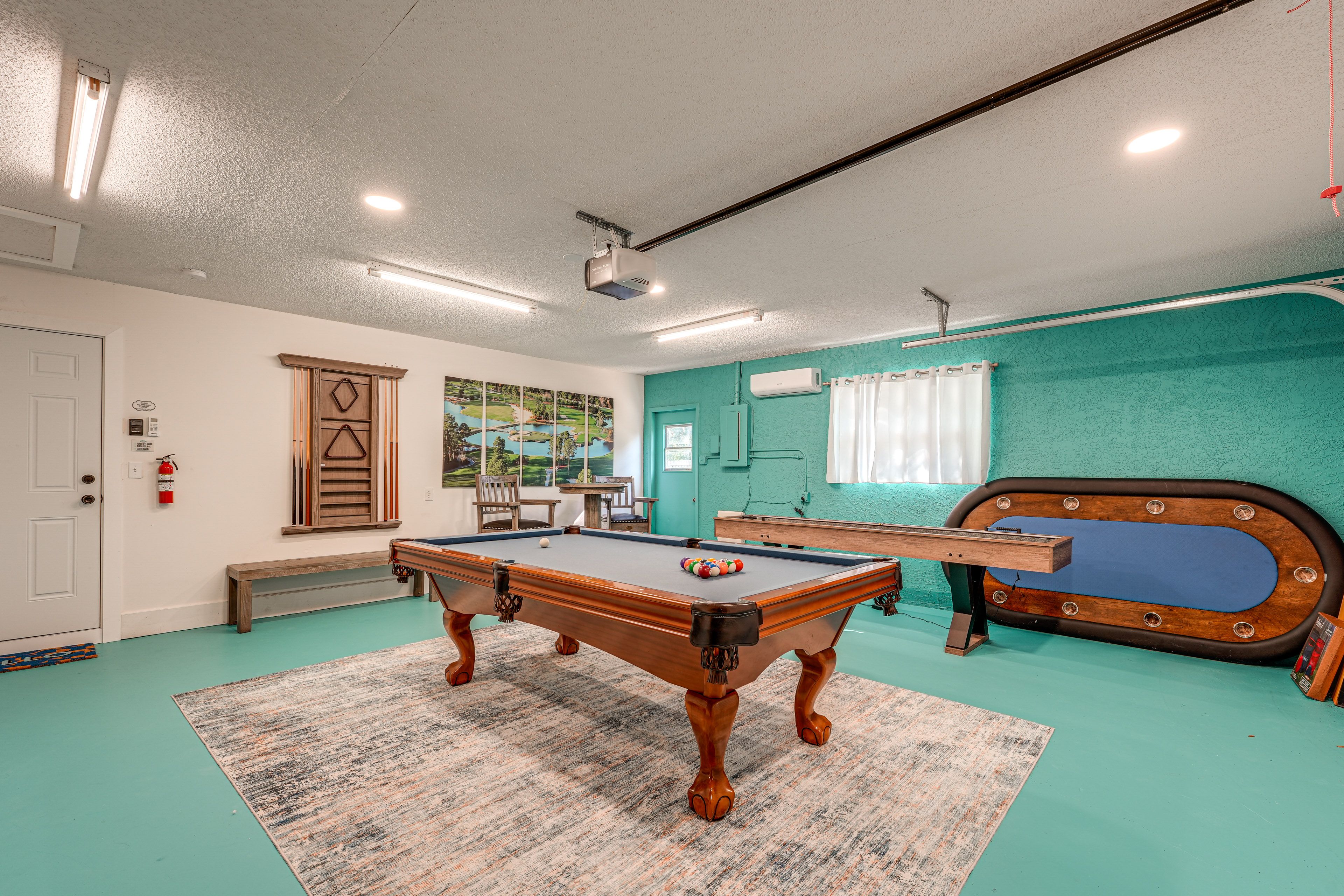 Garage Game Room | Shuffleboard | Board Games