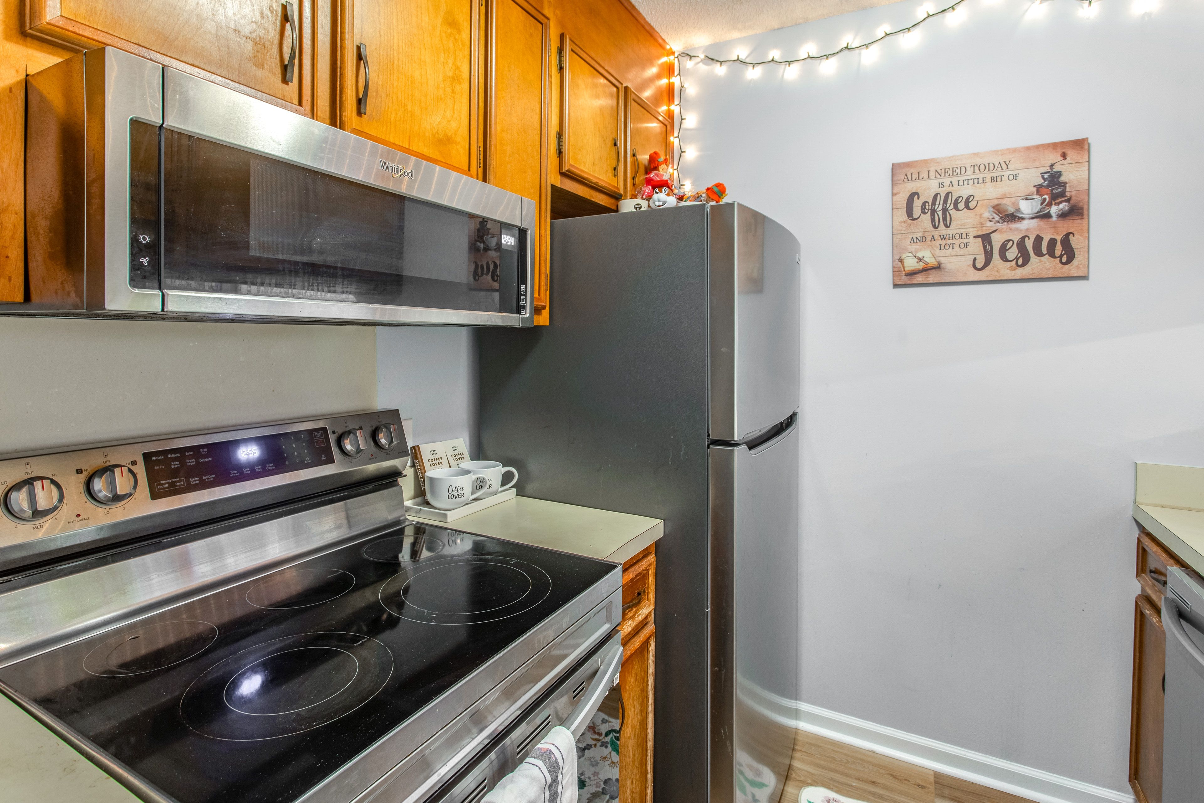 Kitchen | In-Unit Laundry | Central Heating & A/C