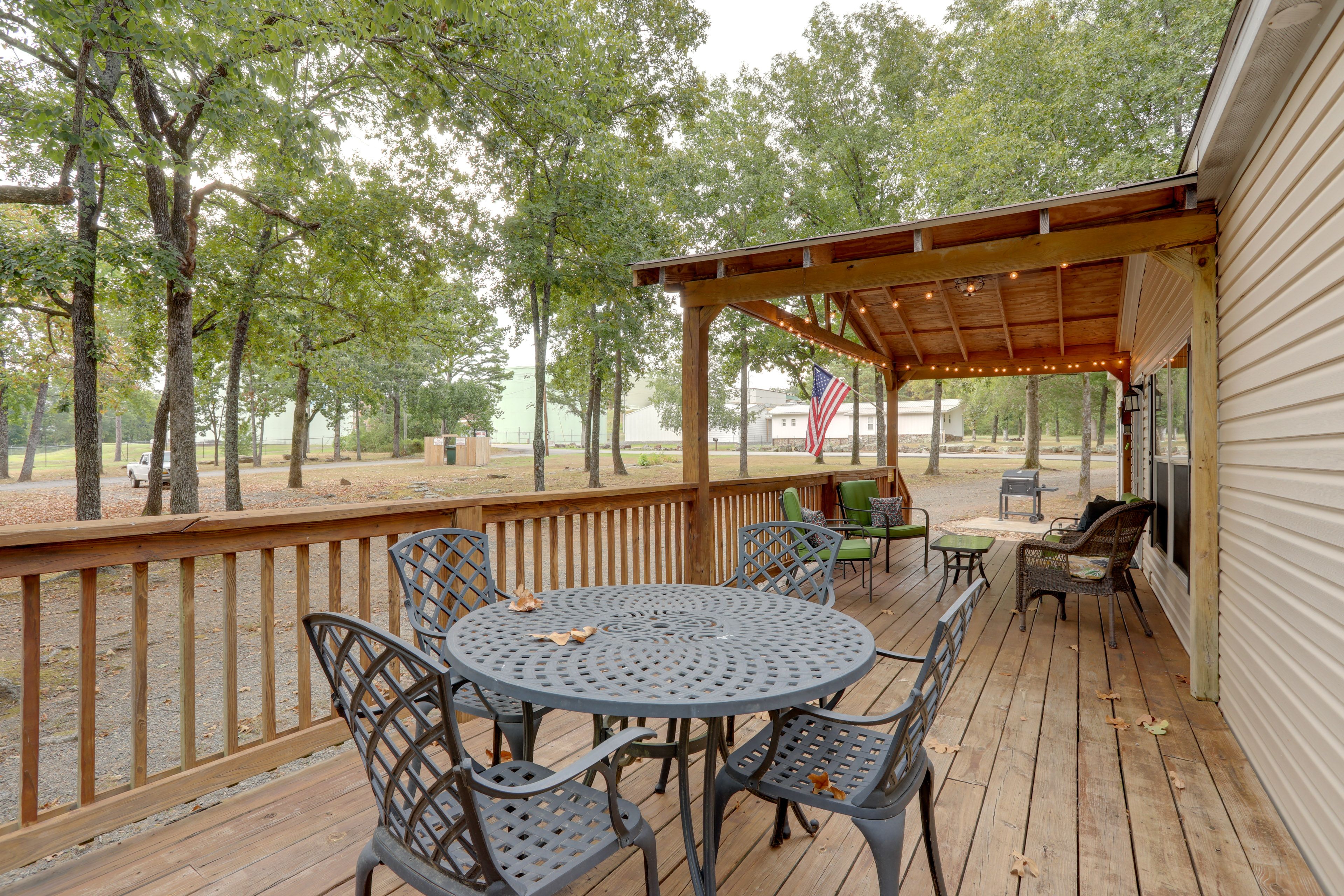 Greers Ferry Vacation Rental | 3BR | 2BA | 1,300 Sq Ft | 4 Steps to Enter
