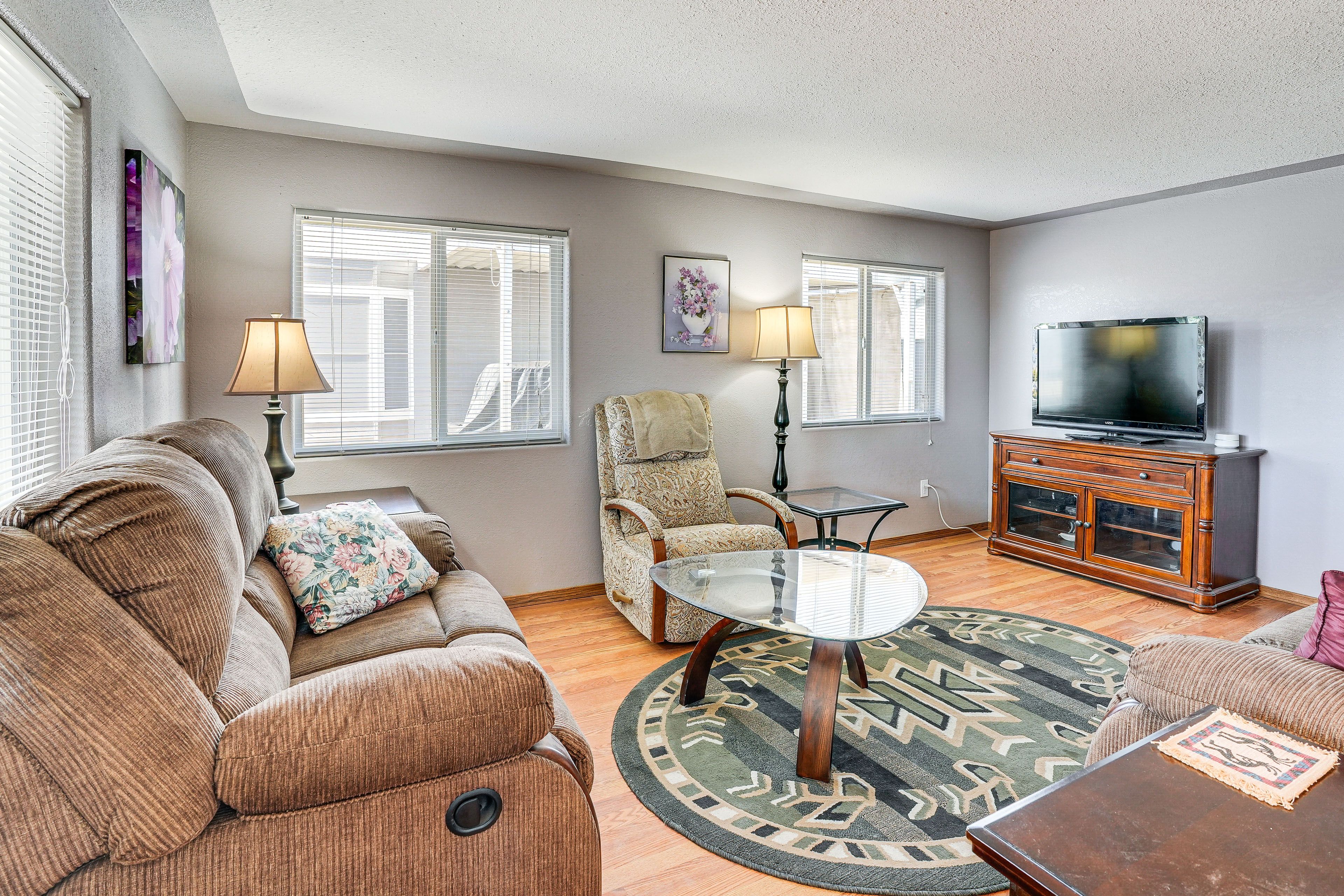 Living Room | Central A/C | Single-Story Unit