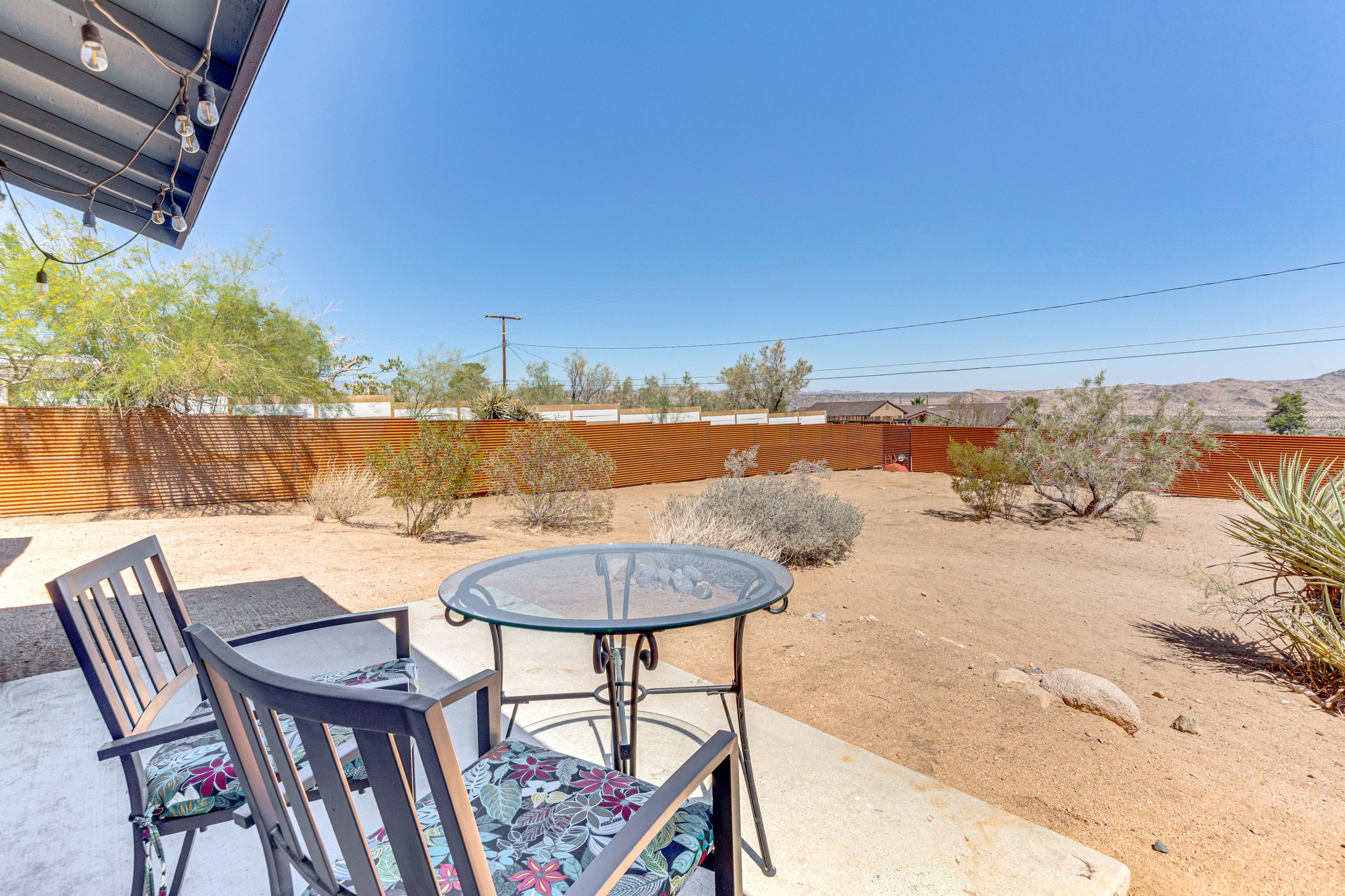 Patio | Bistro Table | Mountain Views