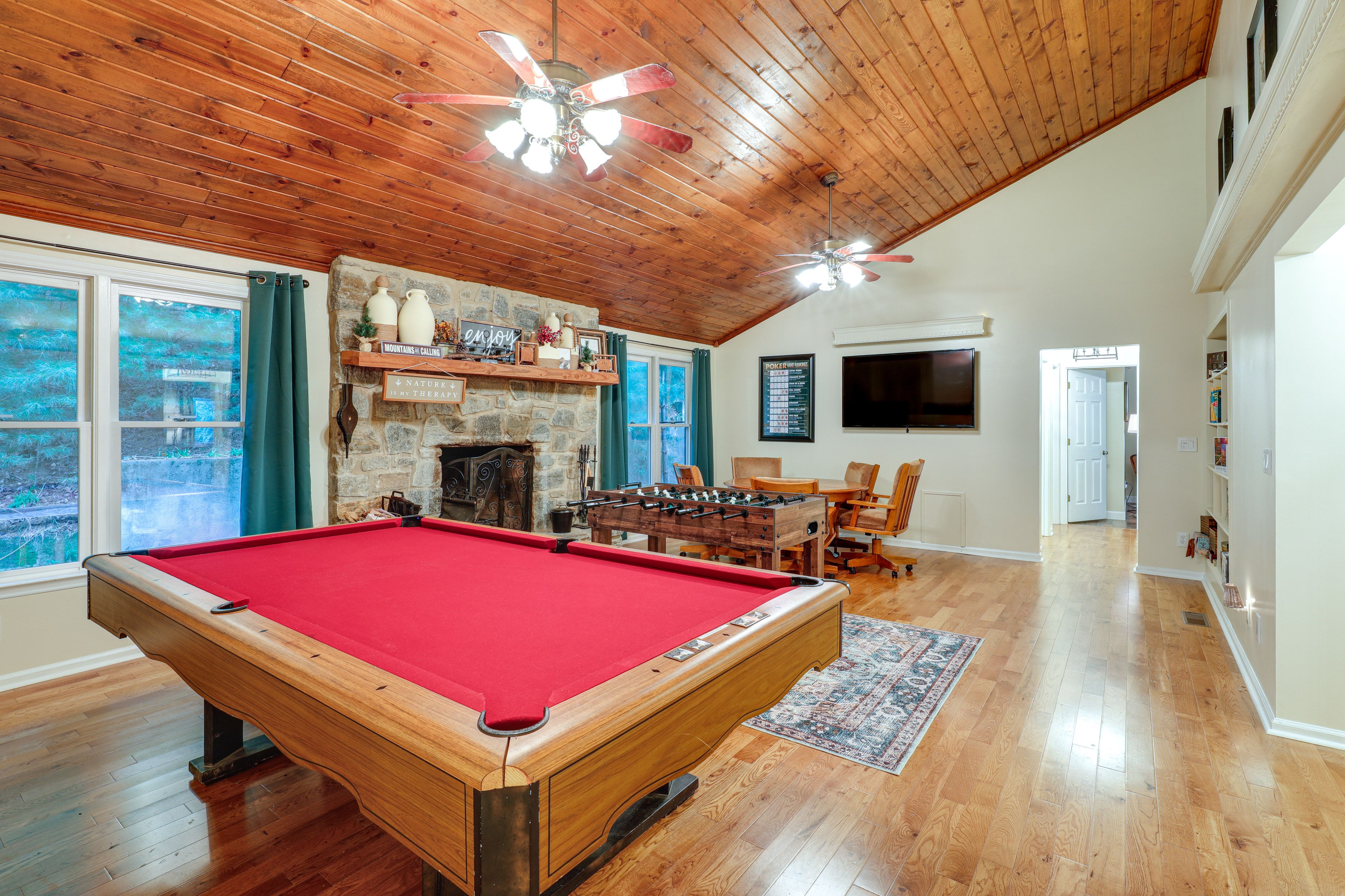 Game Room | Foosball Table | Indoor Fireplace
