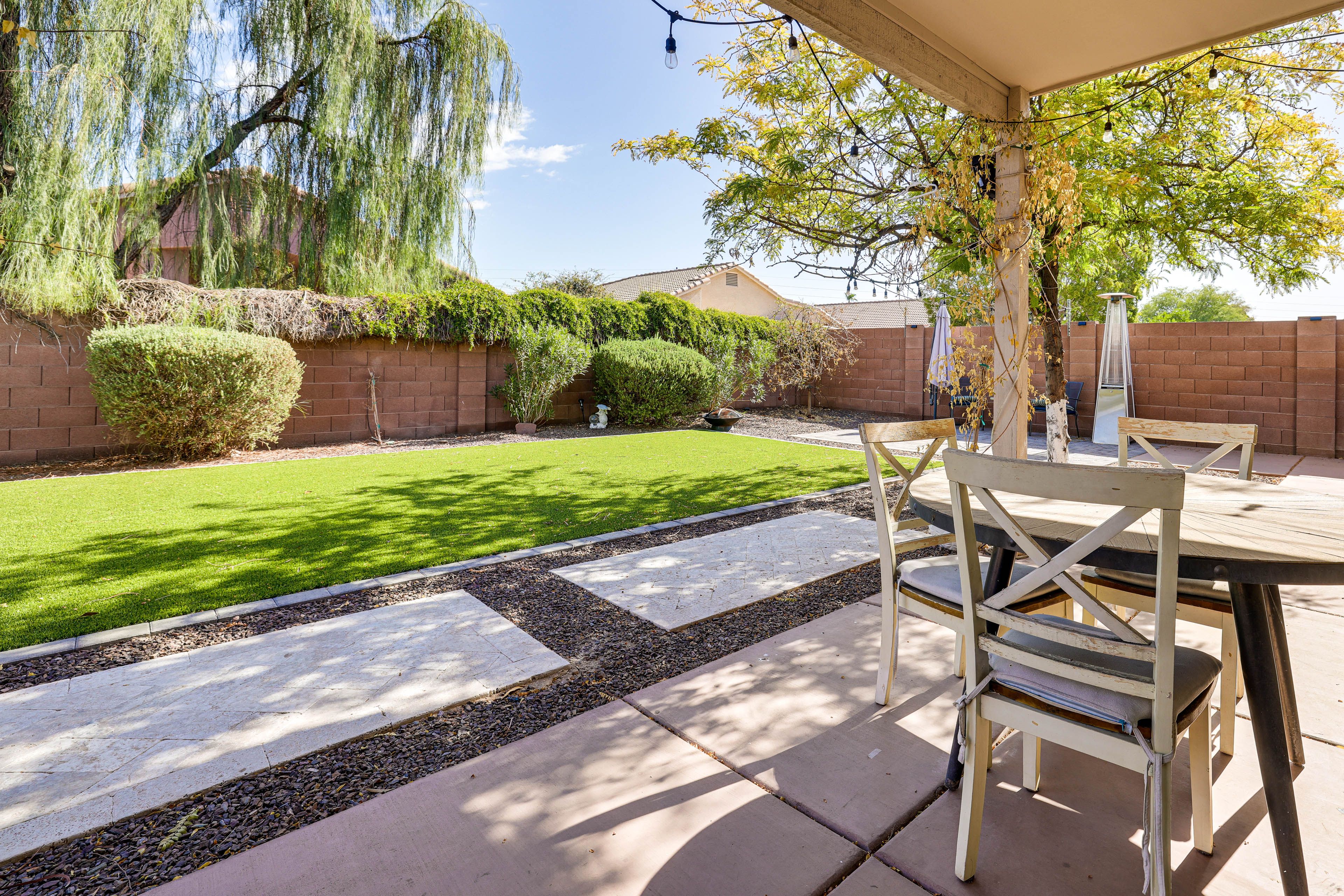 Fenced Yard | Covered Patio
