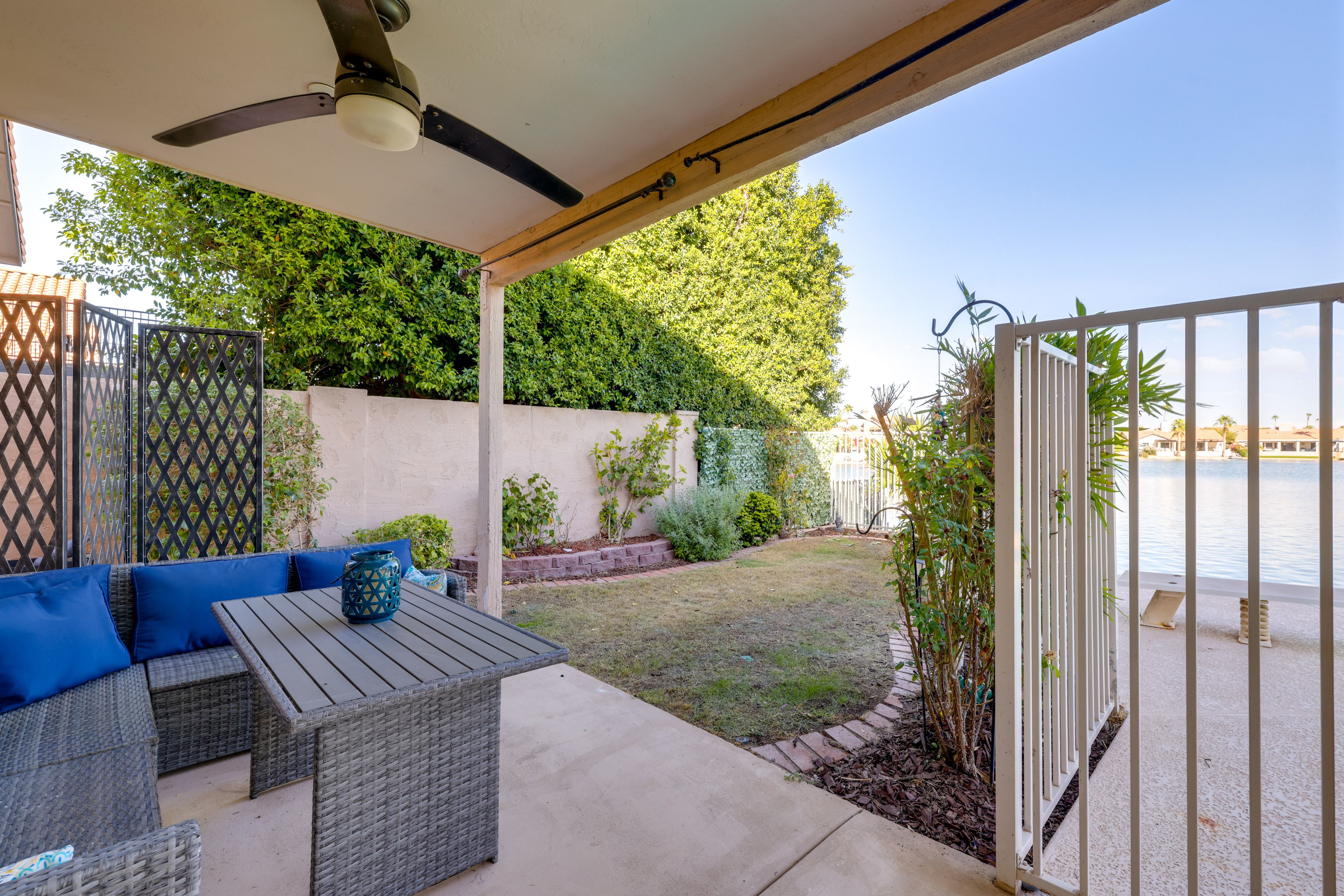 Covered Patio | Fenced Yard Area