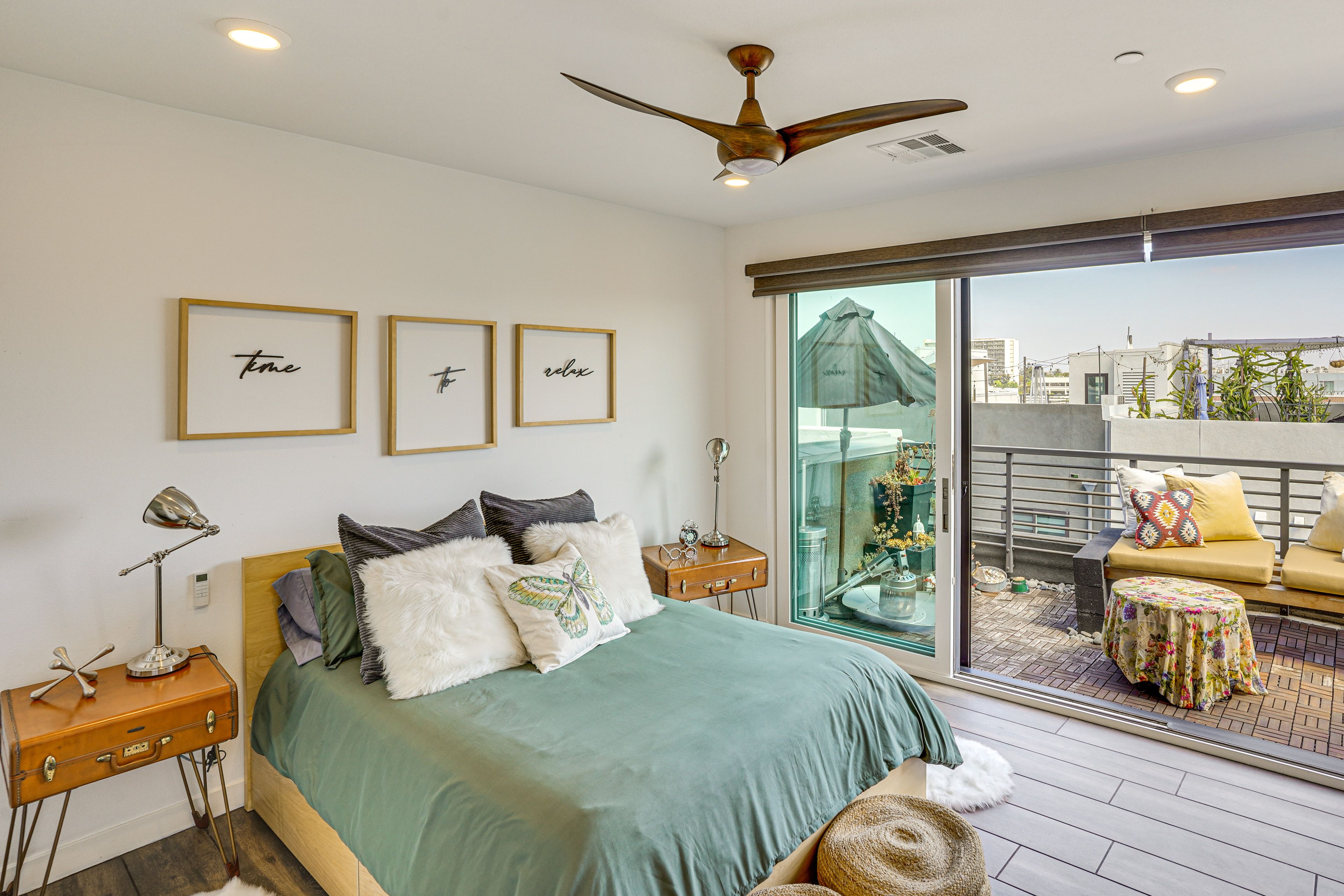 Bedroom 2 | Queen Bed | Balcony Access | 3rd Floor