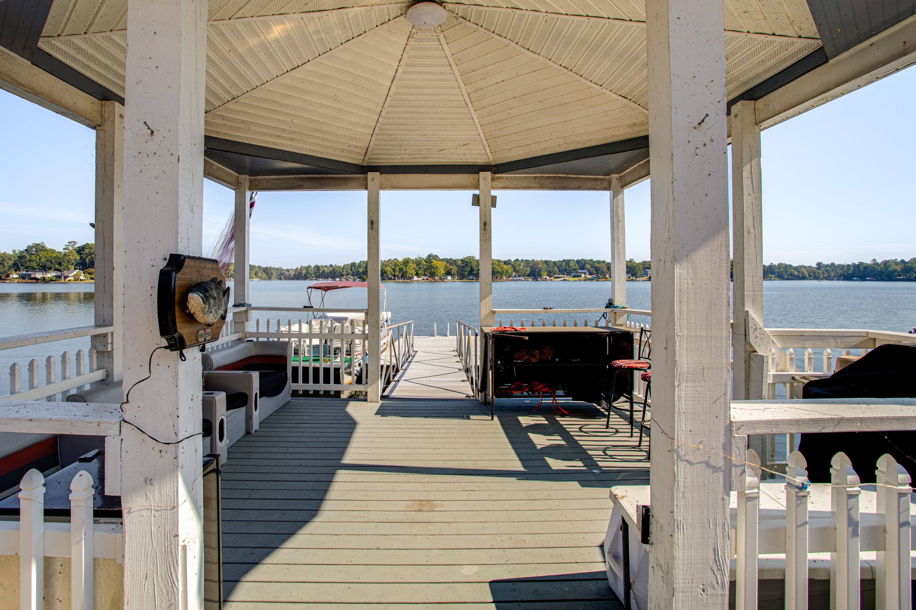 House Exterior | Private Boat Dock w/ Seating | Gas Grill