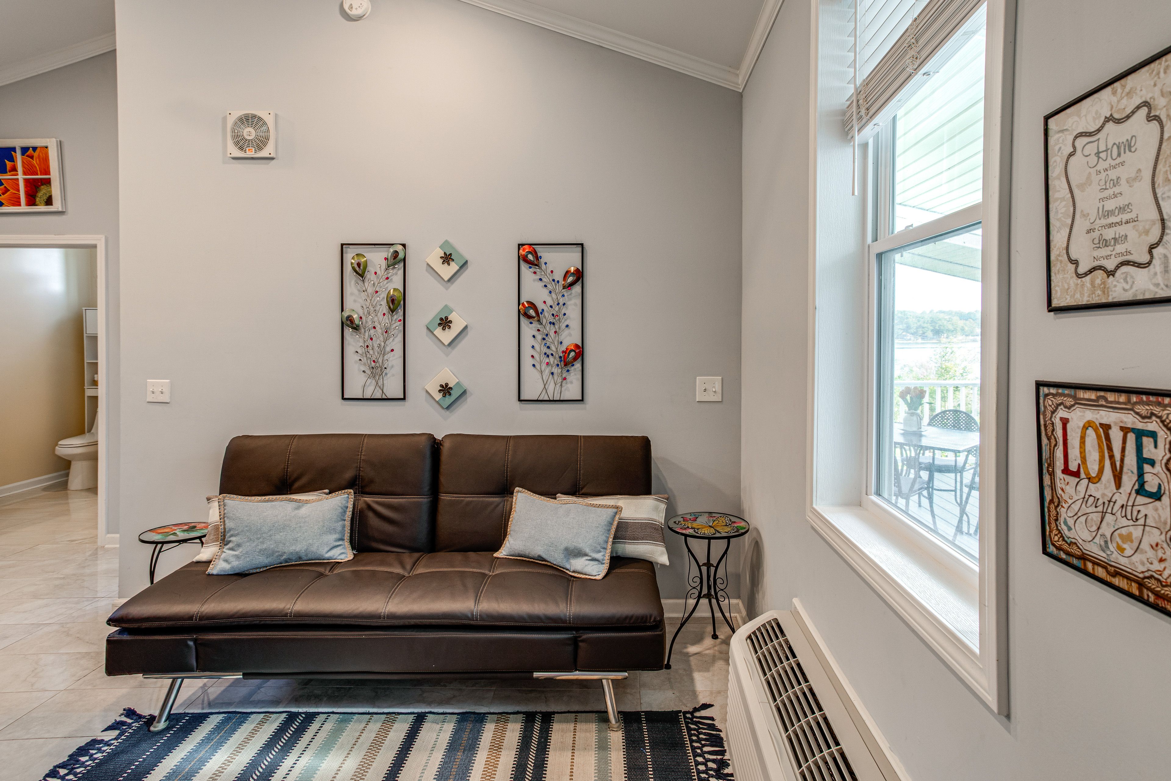 Living Area | Queen Futon | TV | 1st Floor