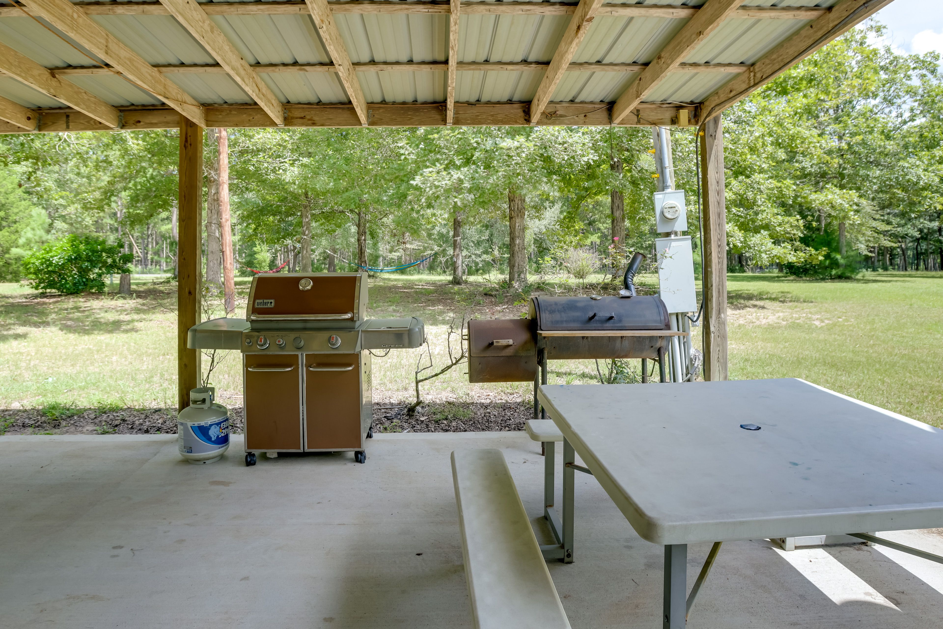 Covered Patio | Bicycles | Gas & Charcoal Grills | Picnic Tables