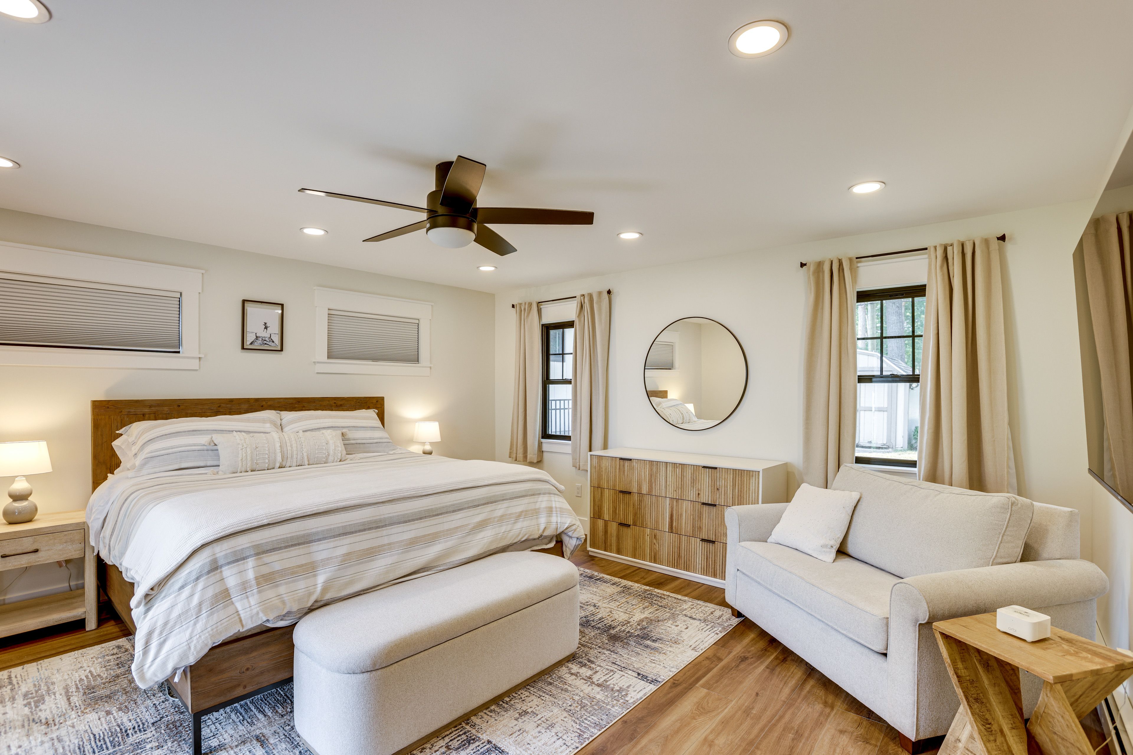 Bedroom 1 | 1st Floor | King Bed | Twin Sleeper Chair | Linens Provided