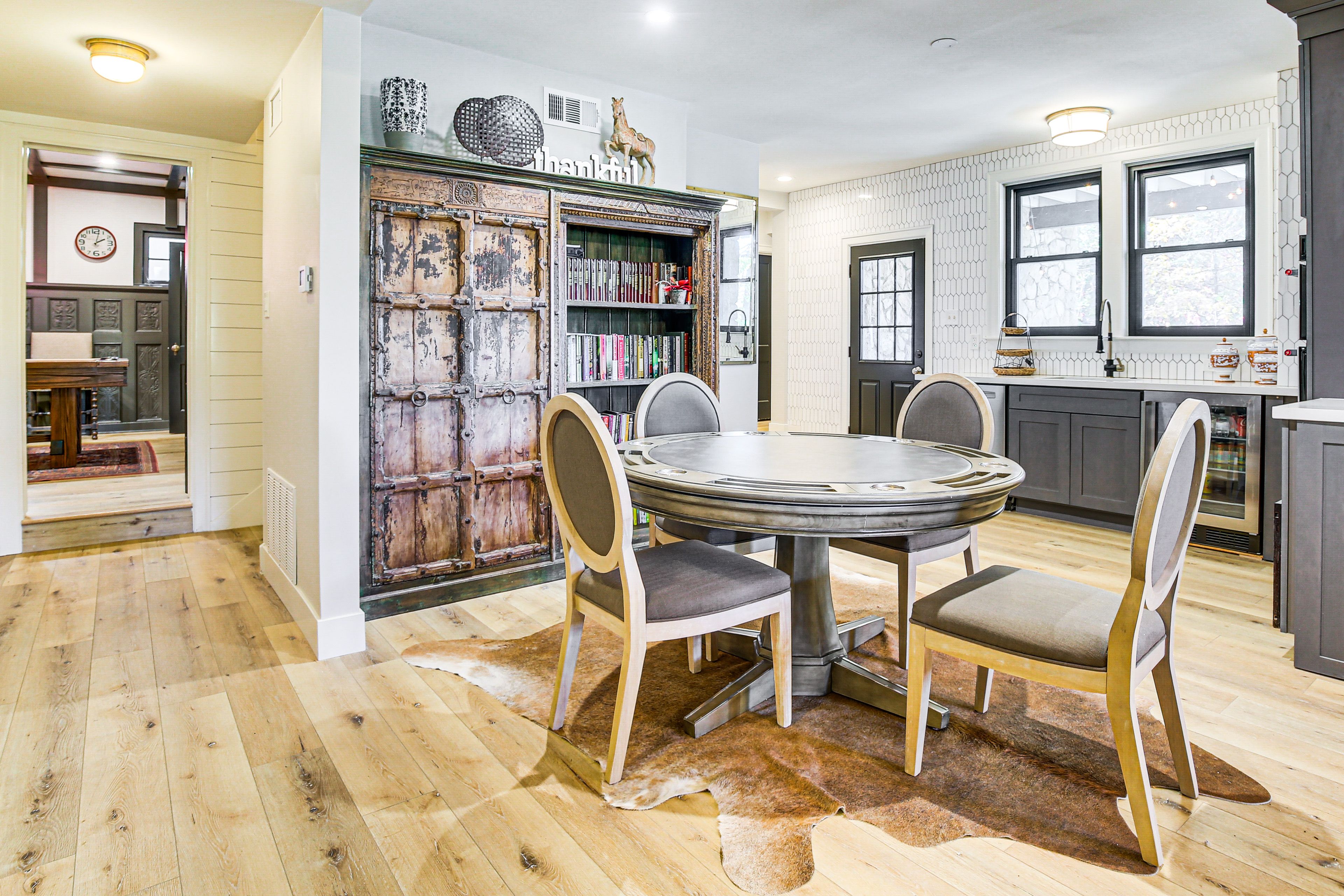 Kitchen | Wall Oven | Beverage Cooler | Dining Table | Library | Basement